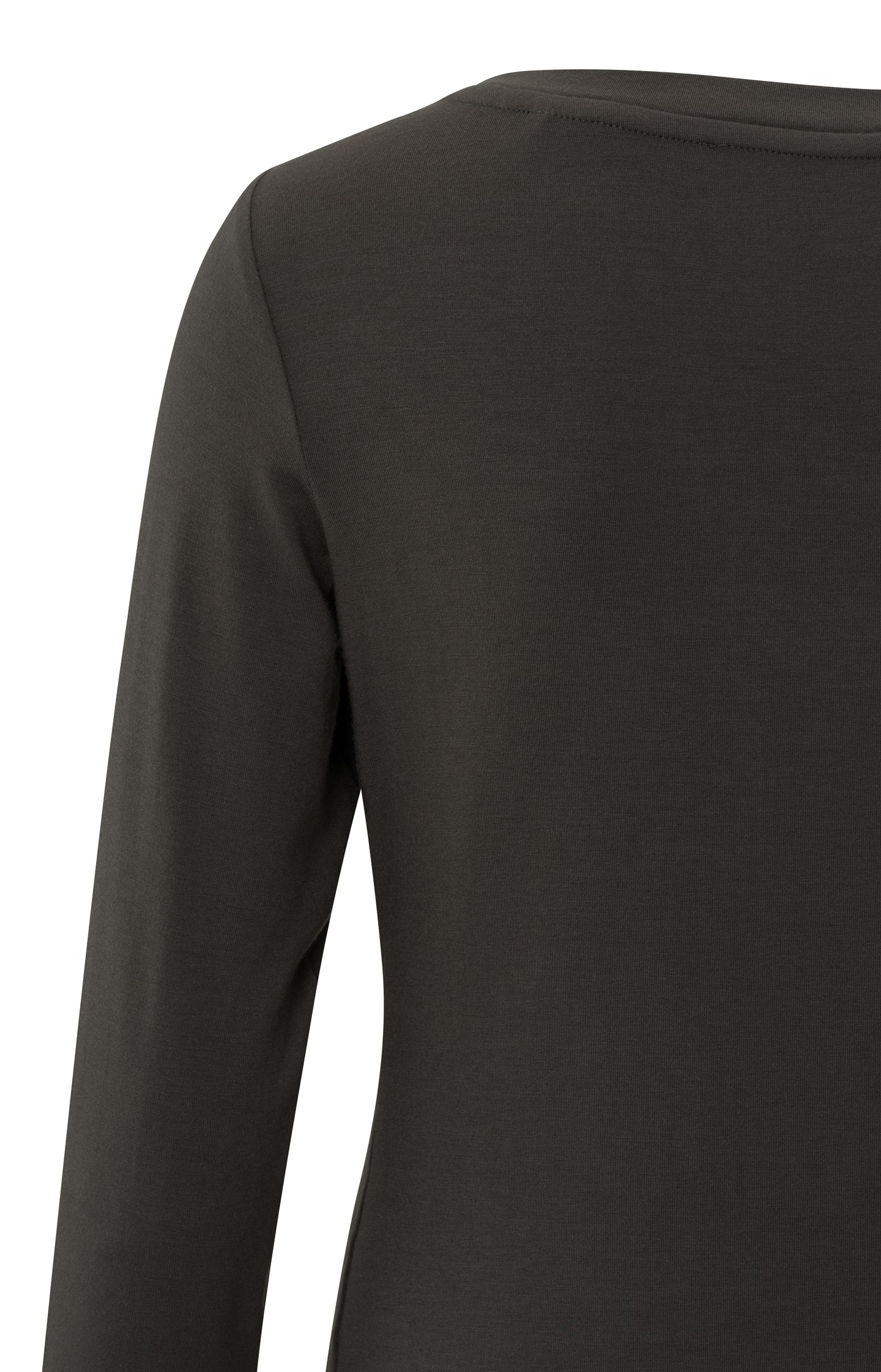 T-shirt with boatneck and long sleeves