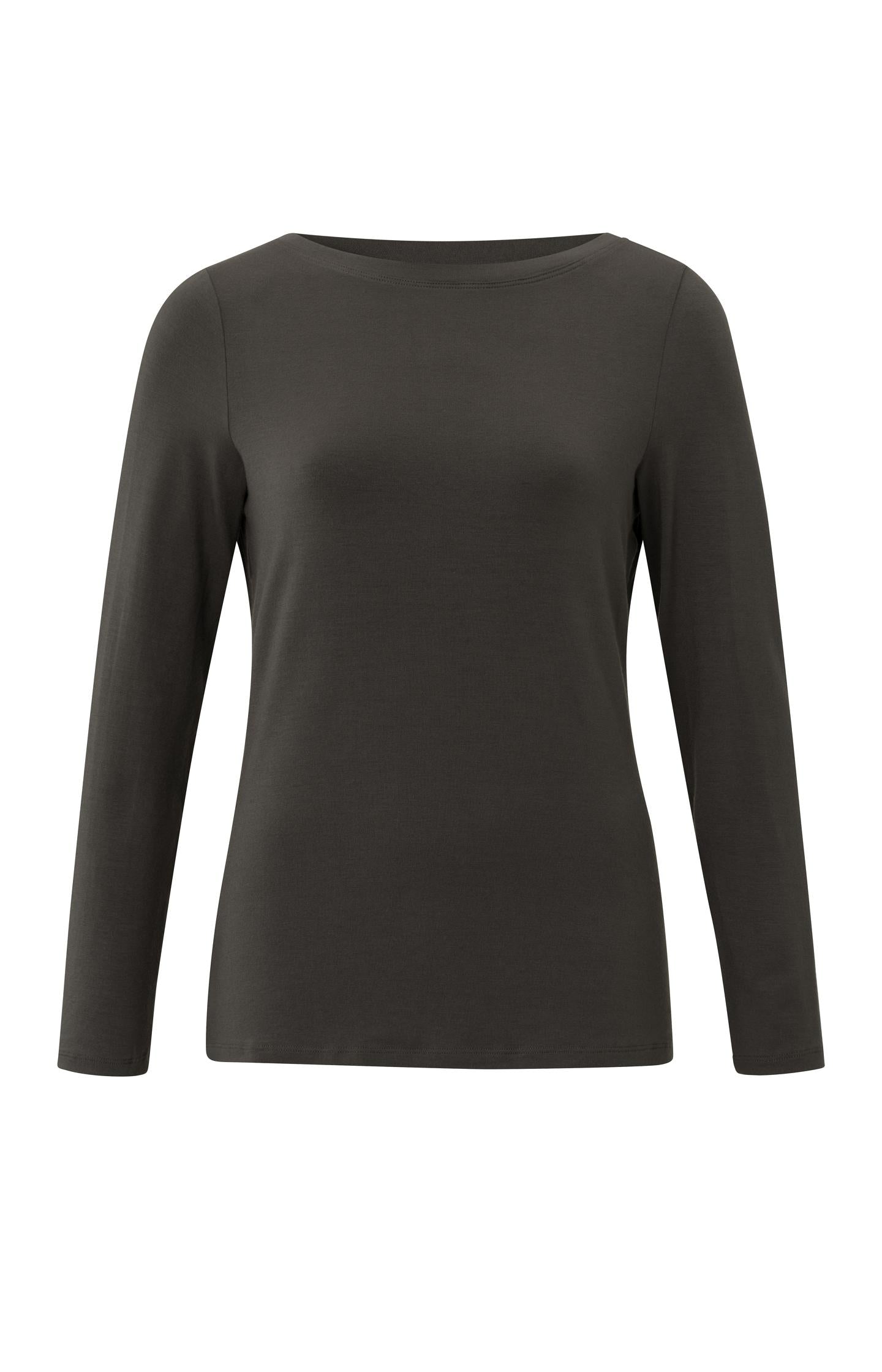 T-shirt with boatneck and long sleeves - Type: product