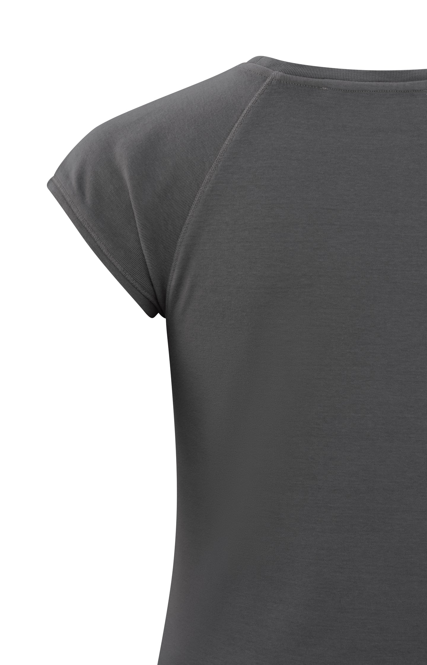 T-shirt with cap sleeves in a washed look