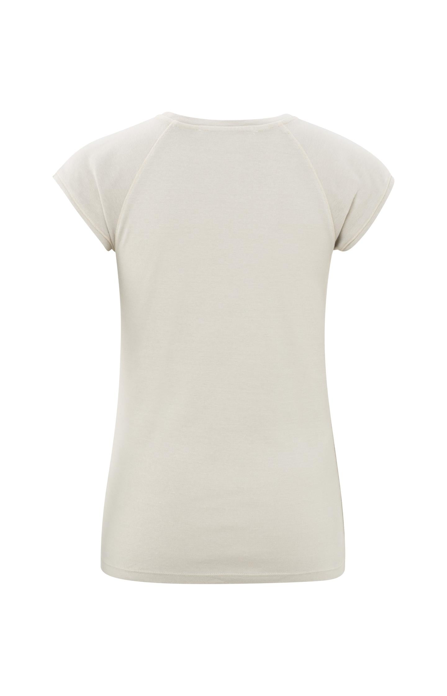 T-shirt with cap sleeves in a washed look