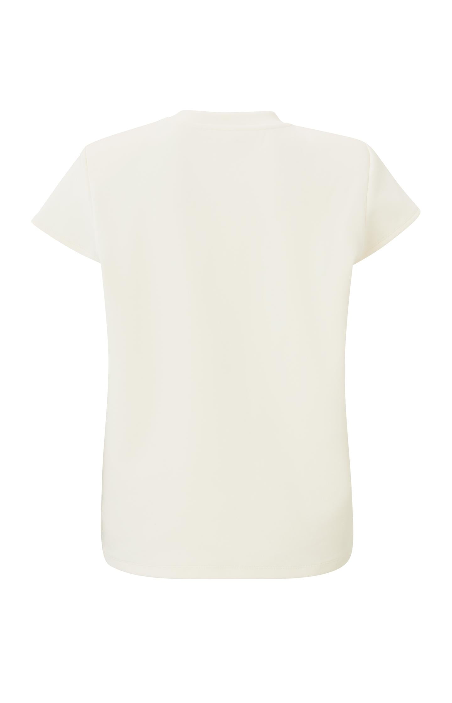 T-shirt with crewneck and cap sleeves in boxy fit