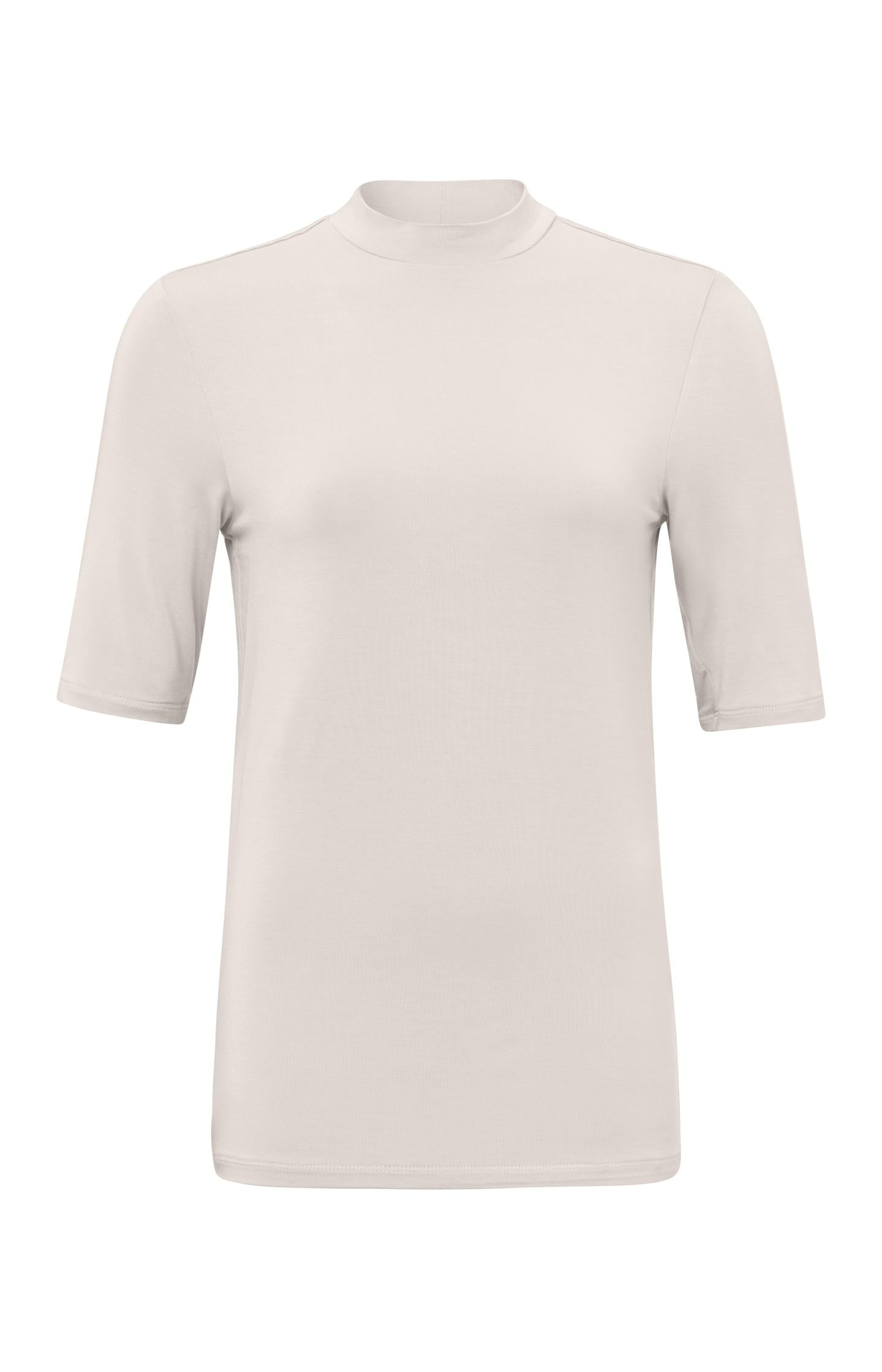 T-shirt with high neck and short sleeves in regular fit - Type: product