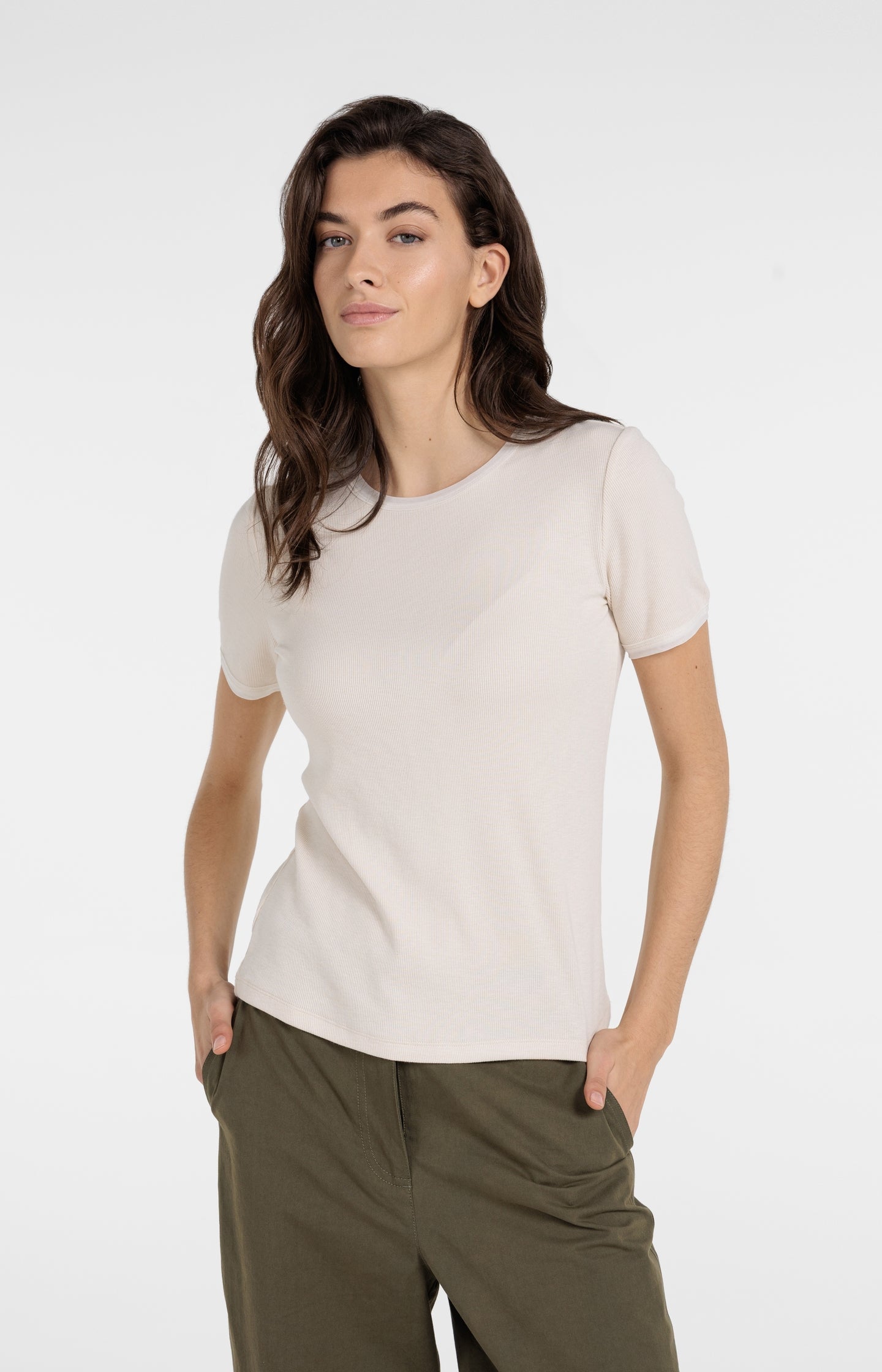 T-shirt with mesh details