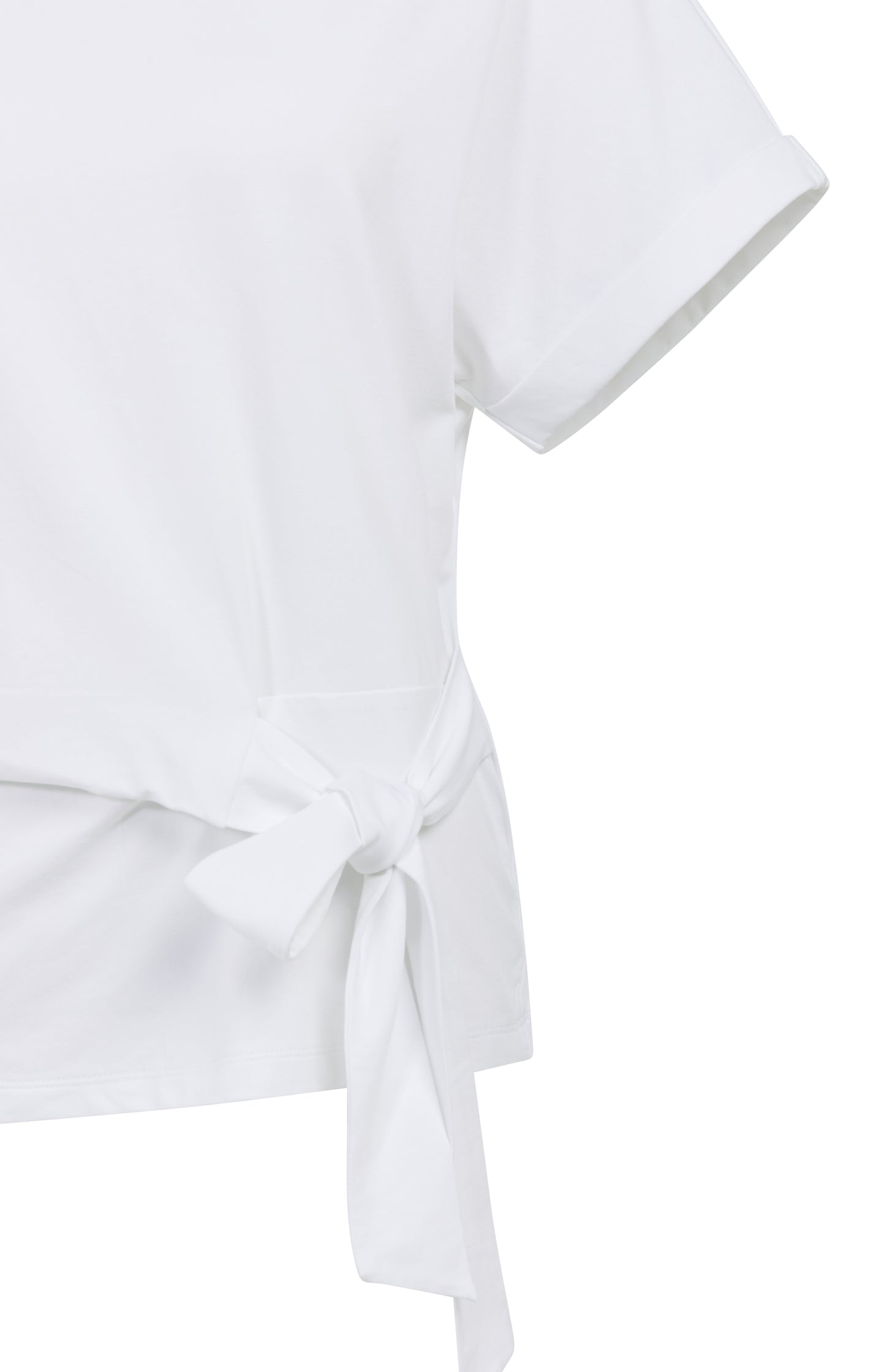 T-shirt with round neck and knotted detail