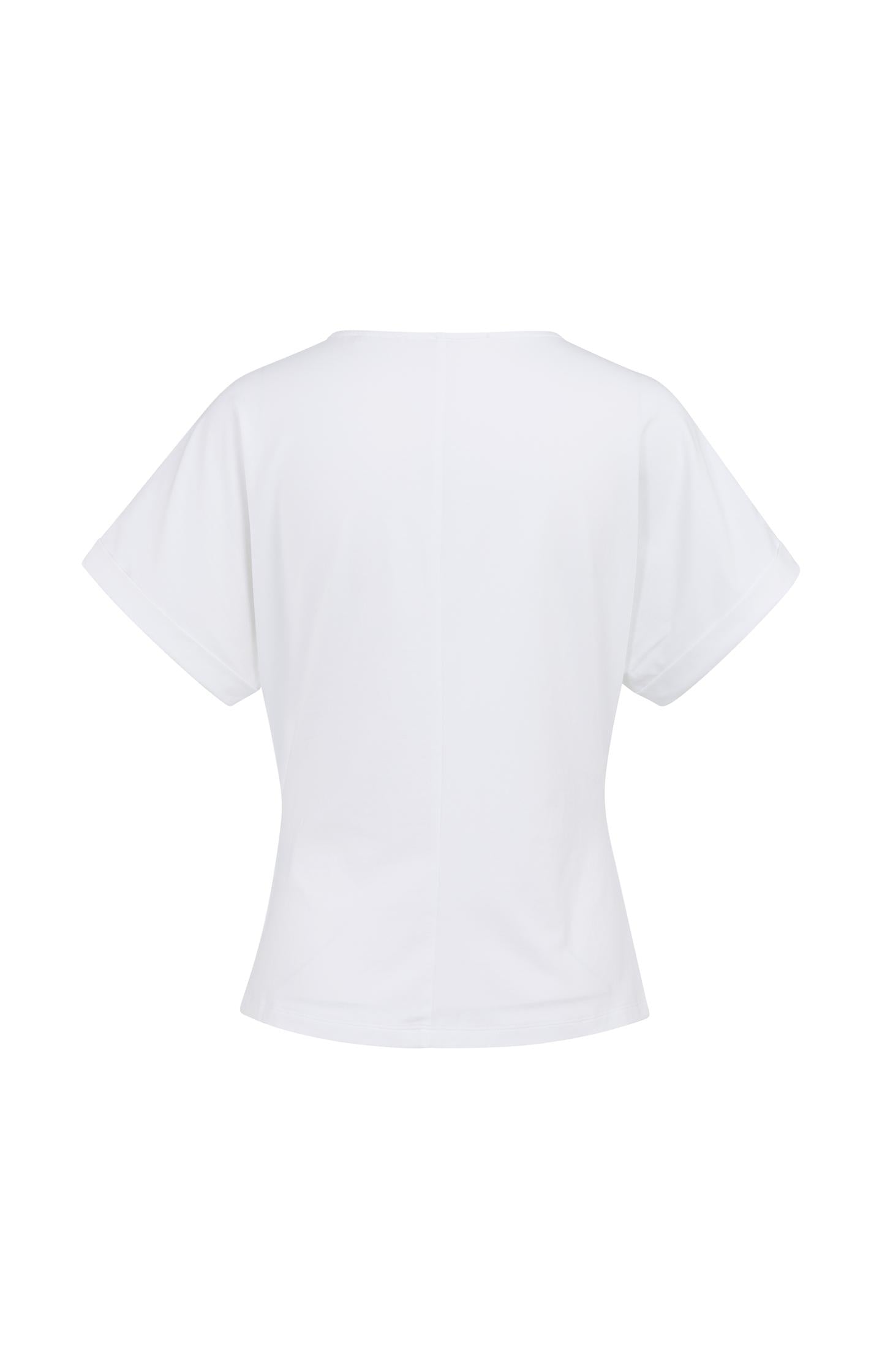 T-shirt with round neck and knotted detail