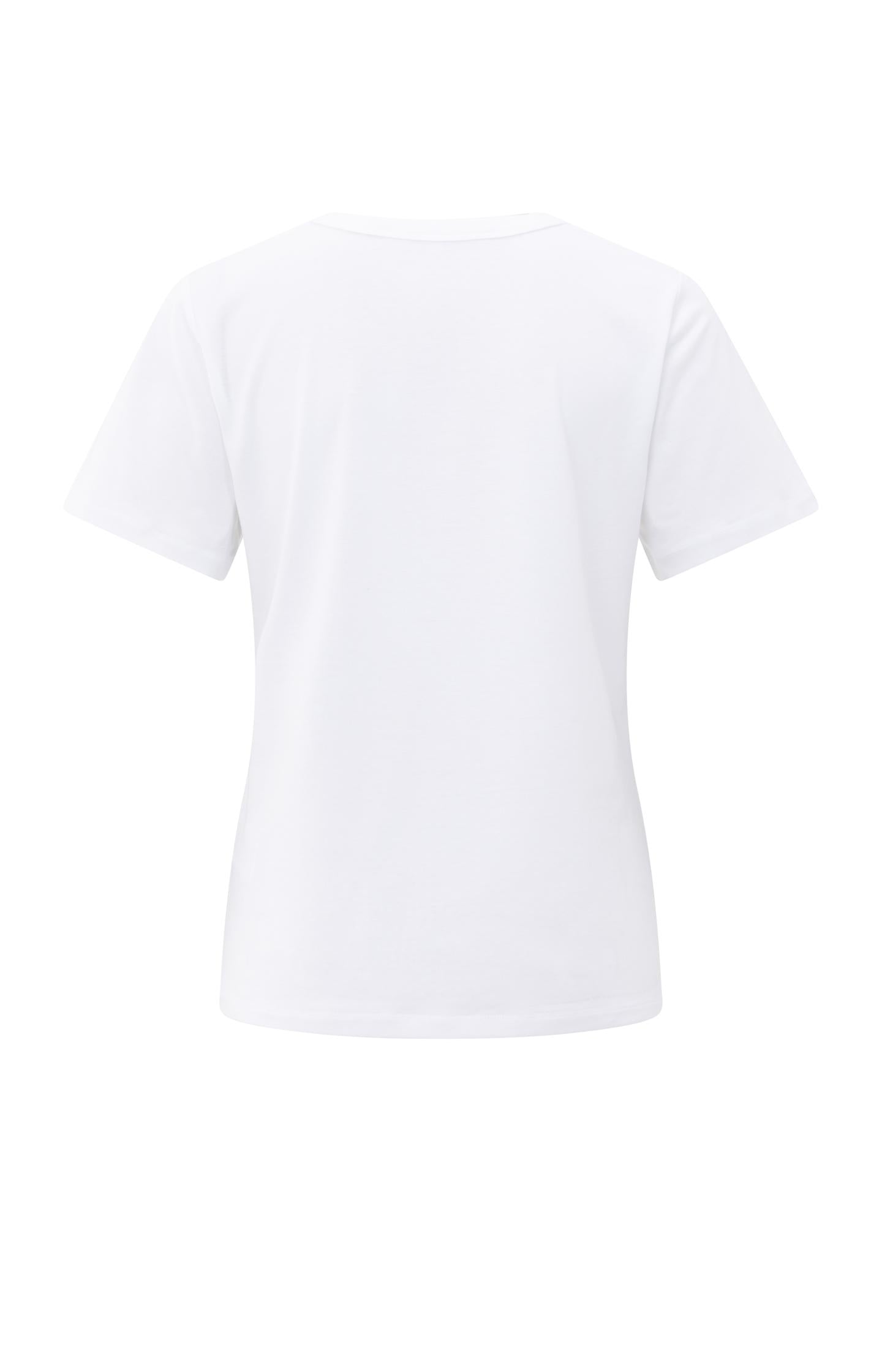 T-shirt with round ribbed neck