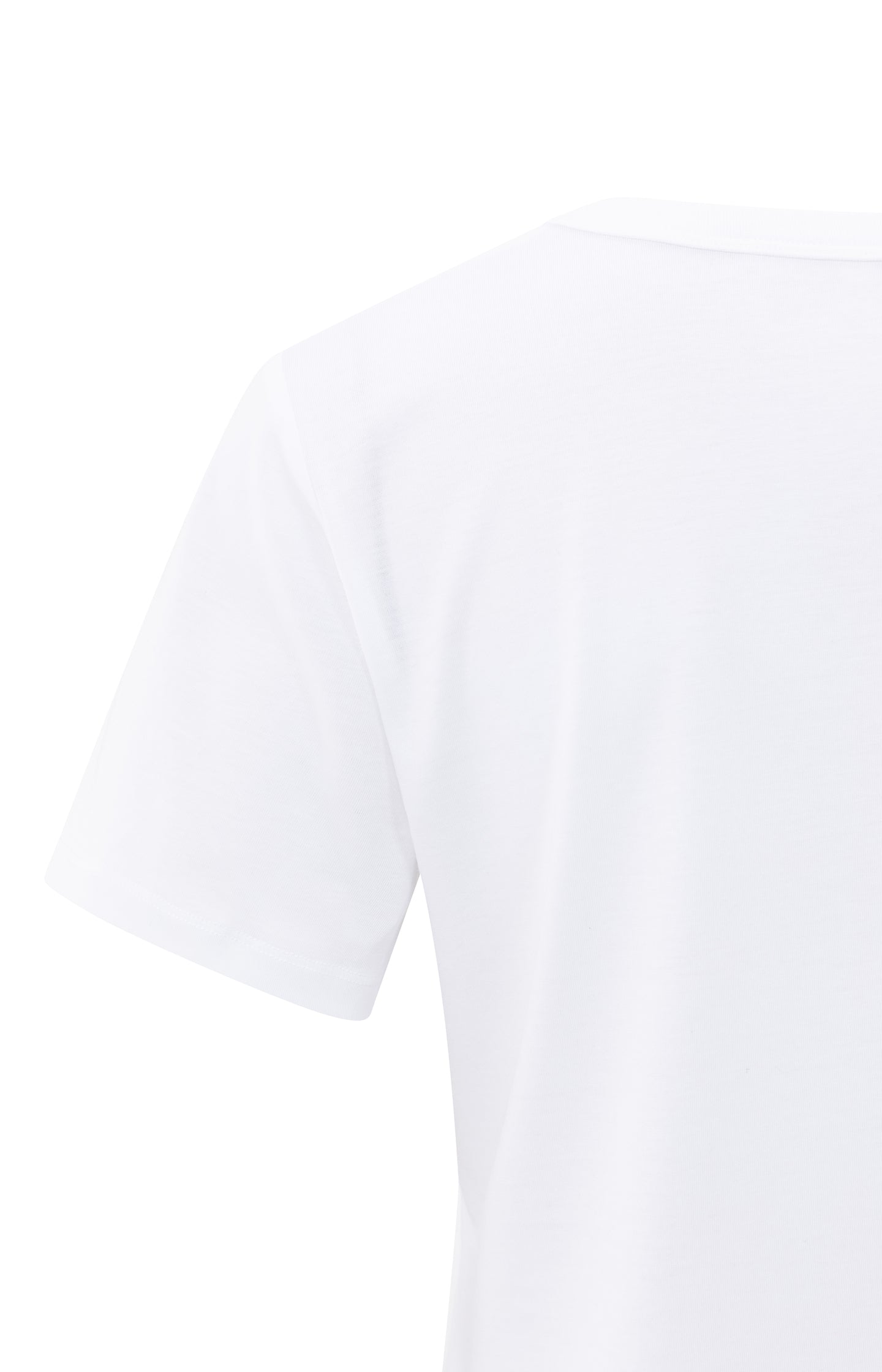 T-shirt with round ribbed neck