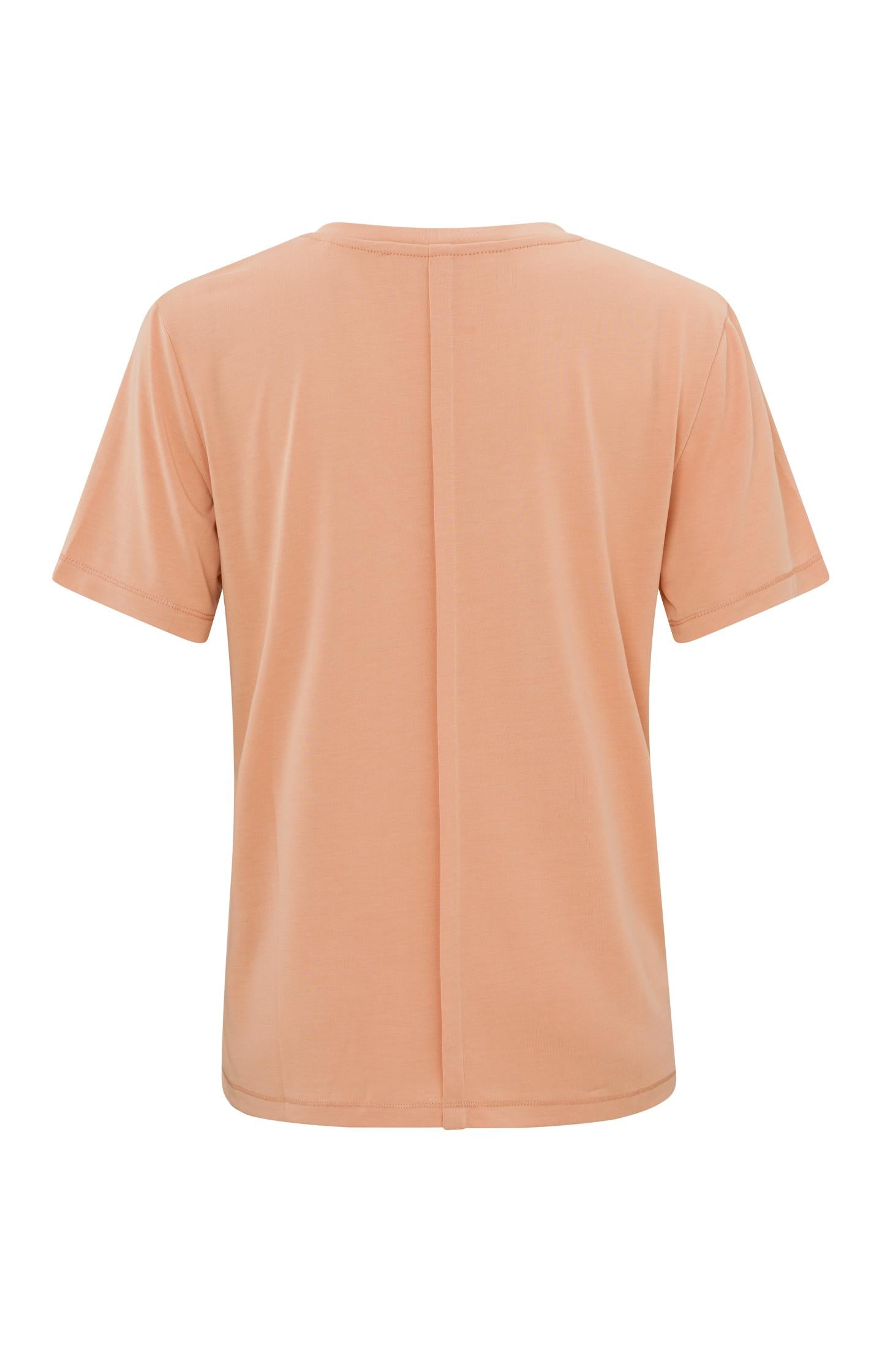 T-shirt with rounded V-neck and short sleeves in regular fit