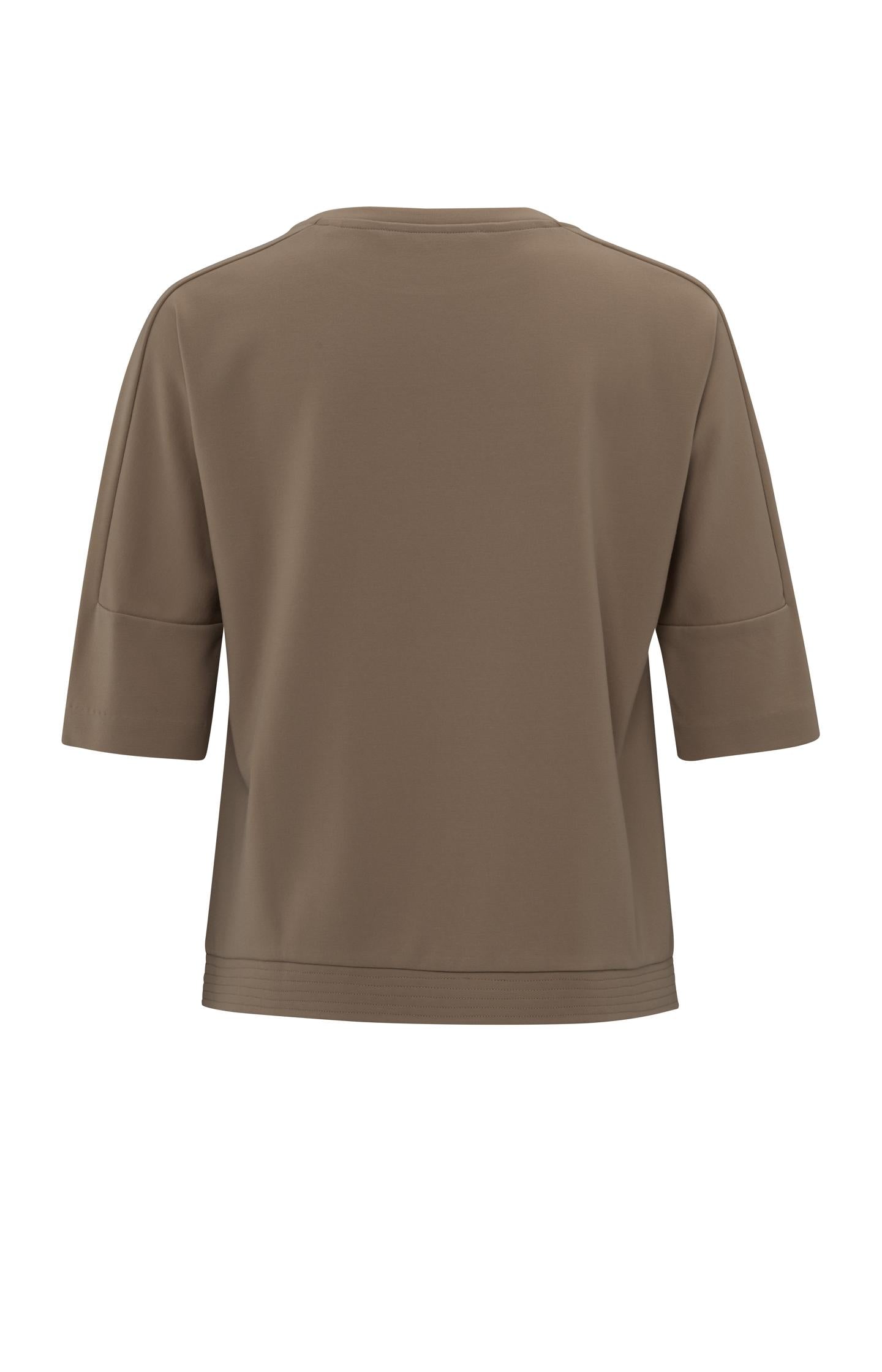 T-shirt with sleeve insert and regular fit