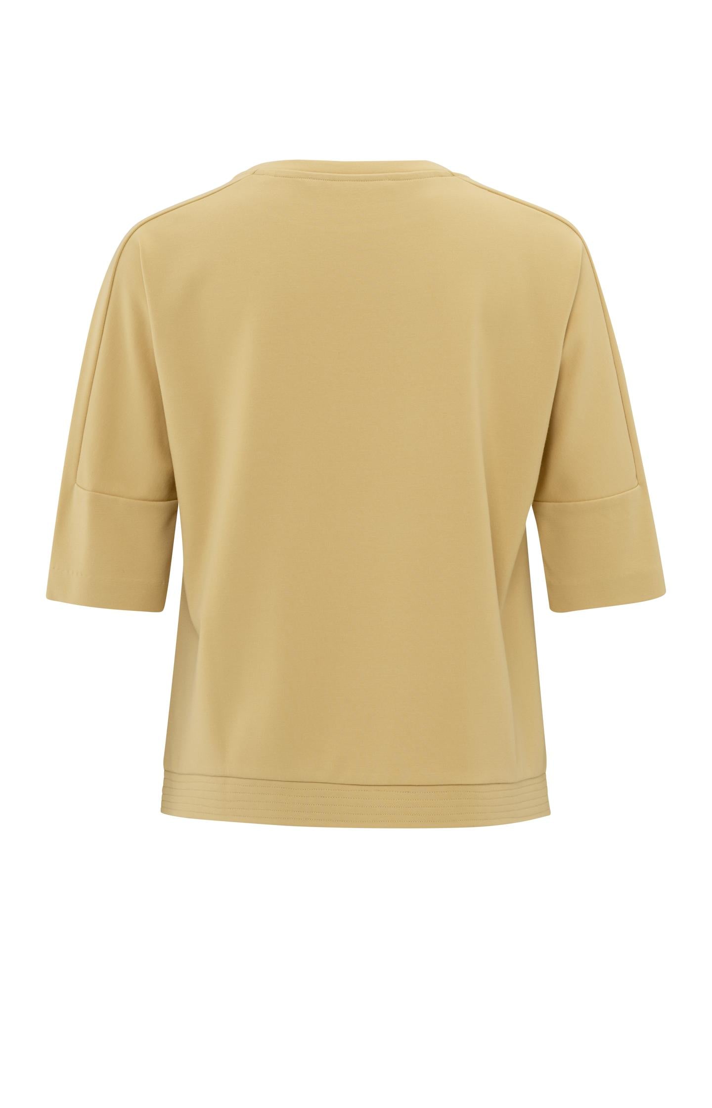 T-shirt with sleeve insert and regular fit