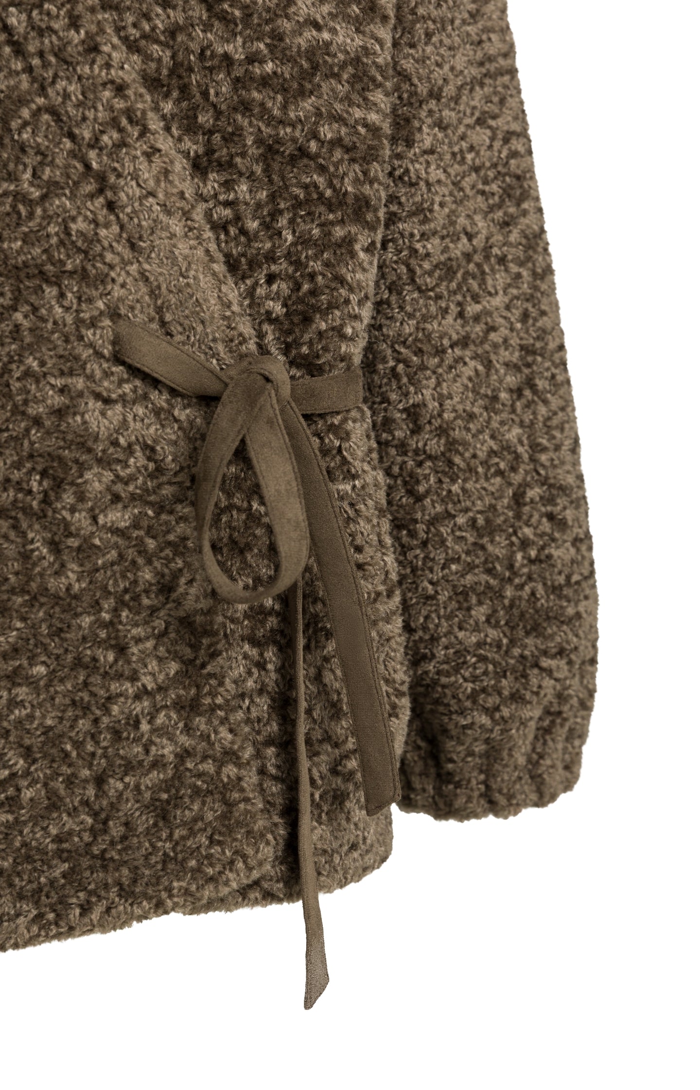 Teddy wrap jacket with tie closure