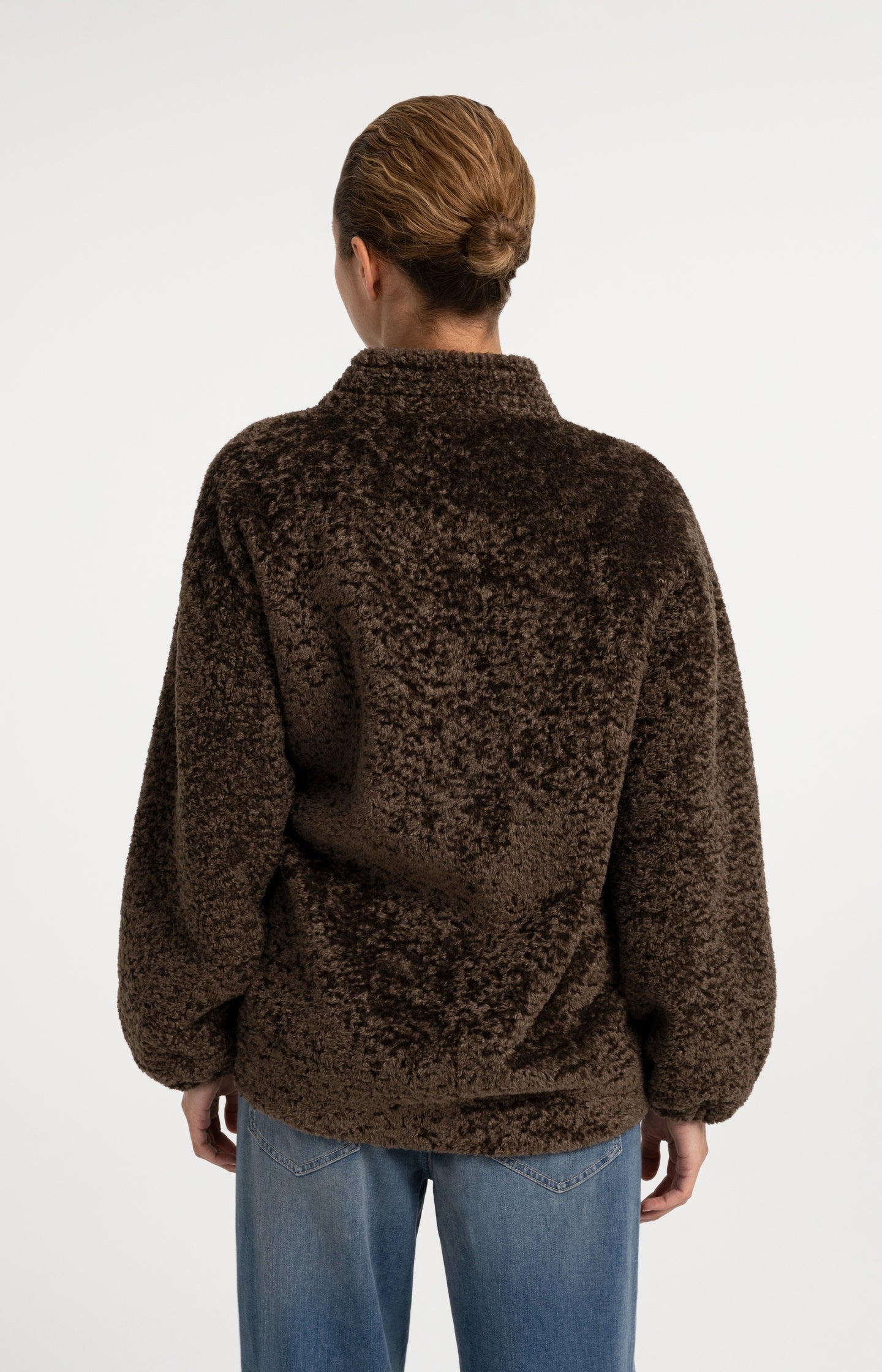 Teddy wrap jacket with tie closure