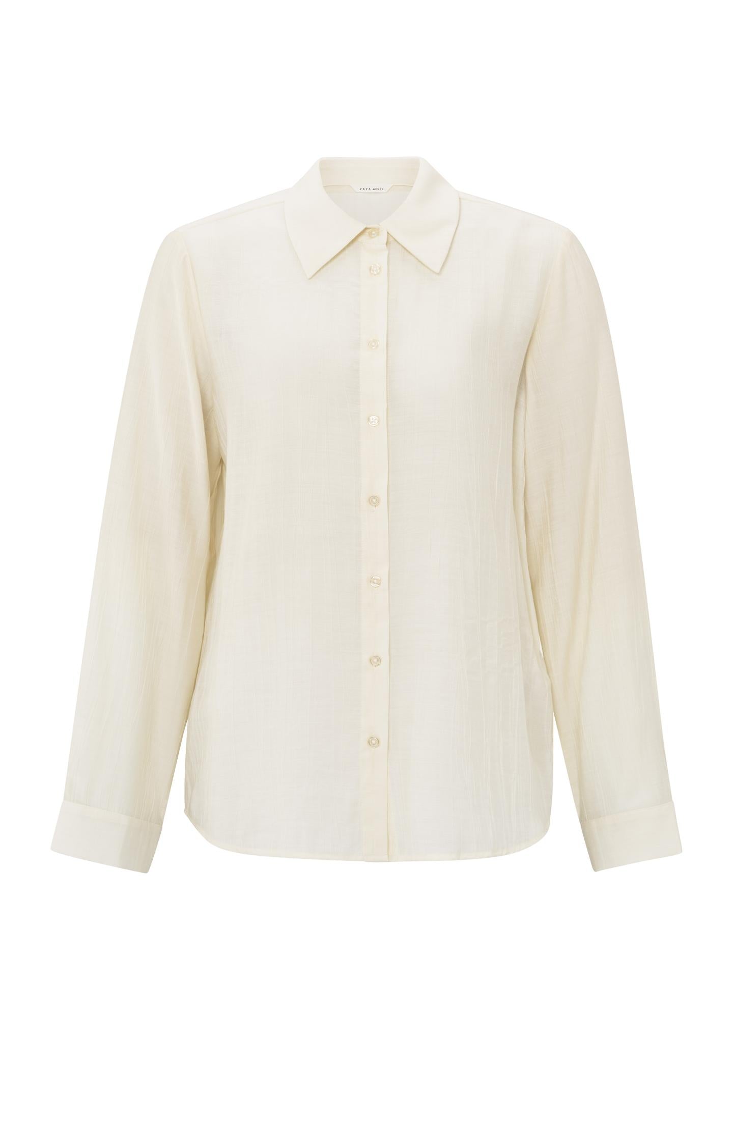 Textured blouse with regular fit - Type: product