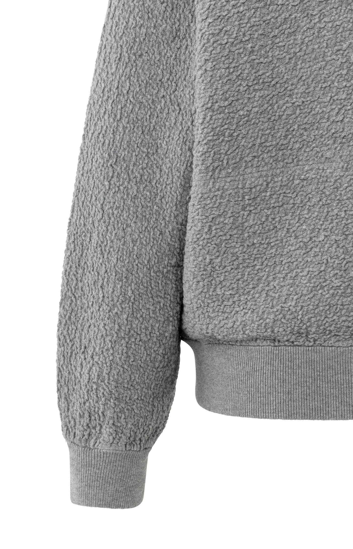 Textured knitted bomber with long sleeves