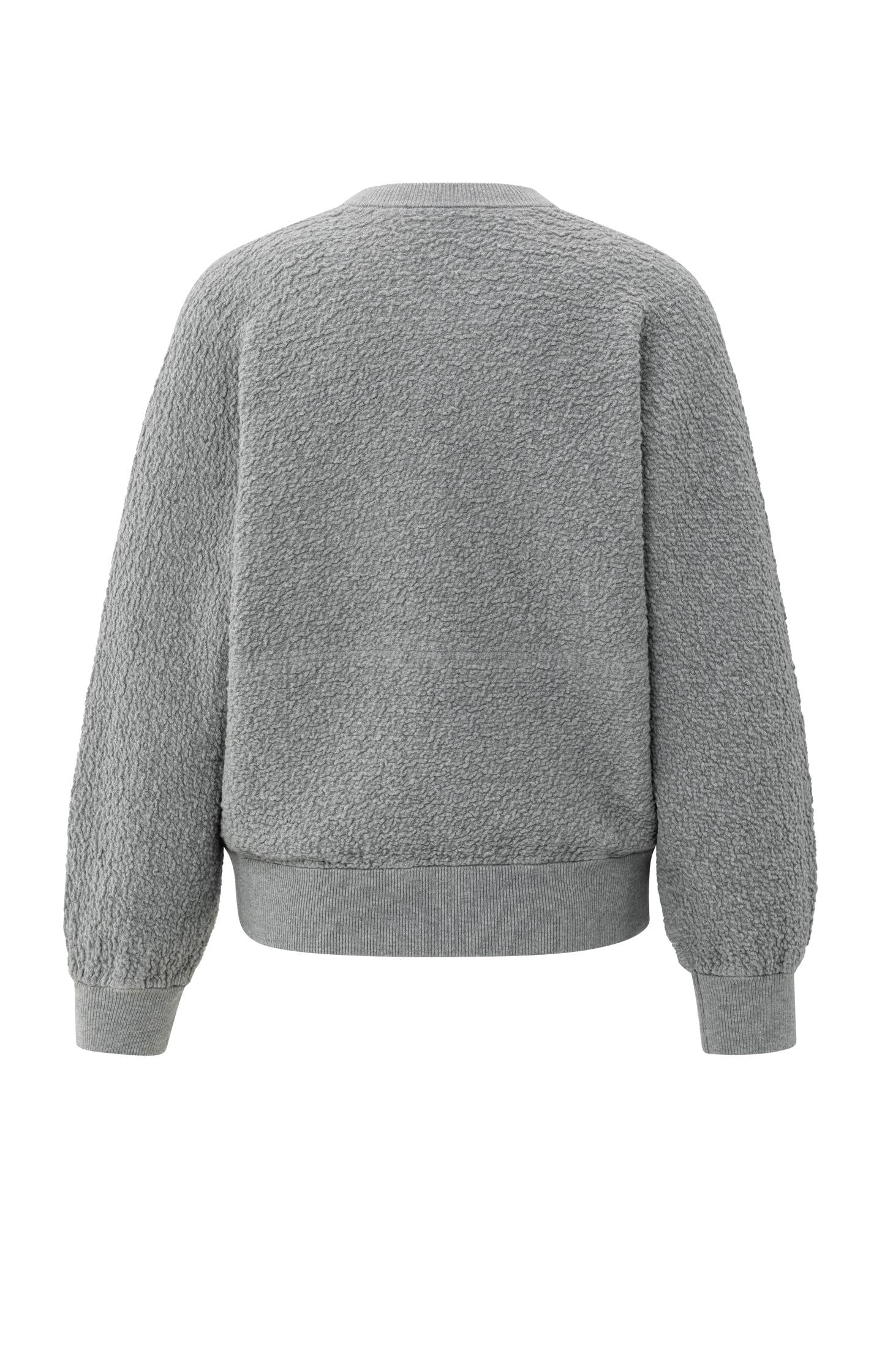 Textured knitted bomber with long sleeves
