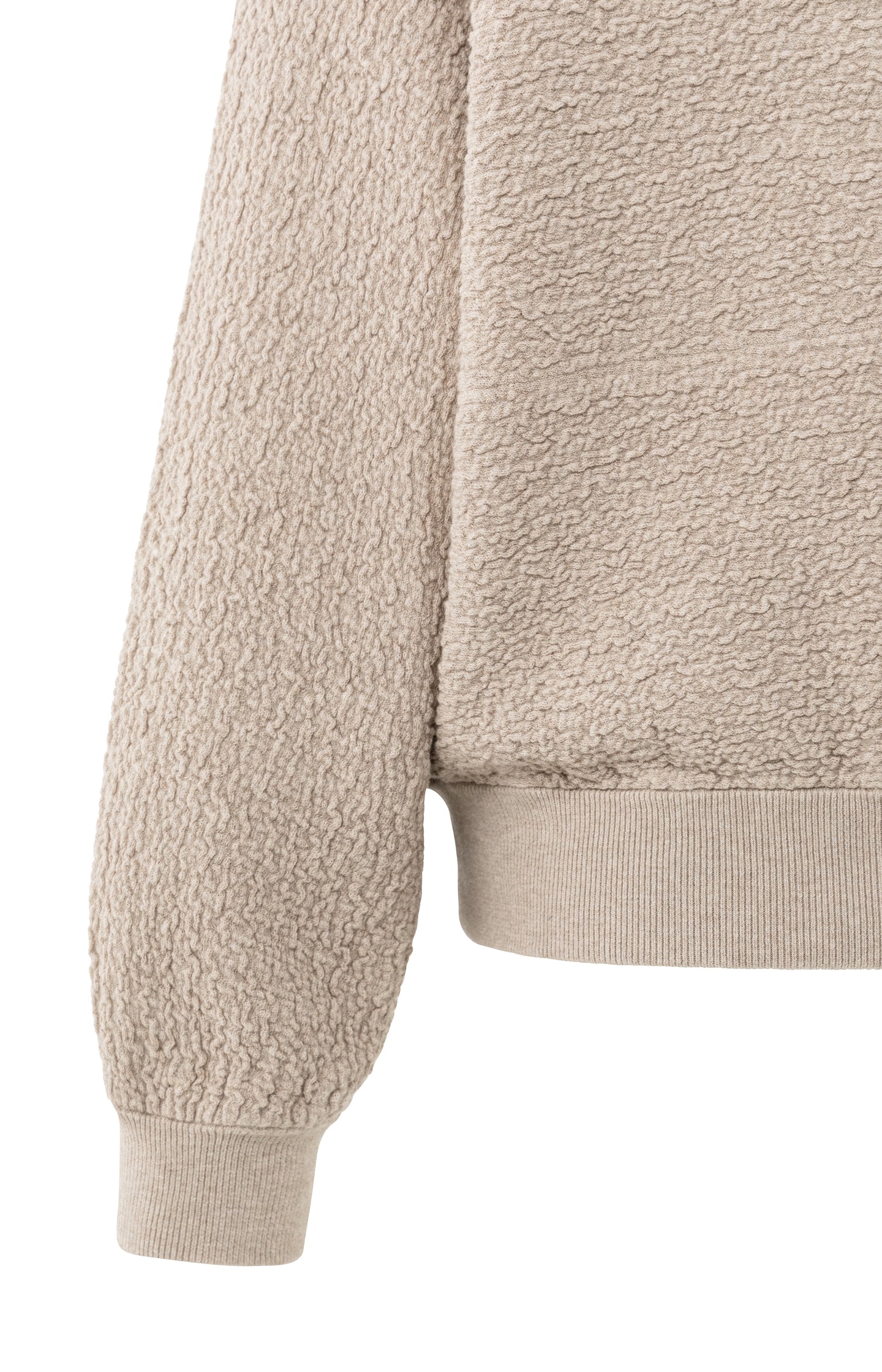 Textured knitted bomber with long sleeves