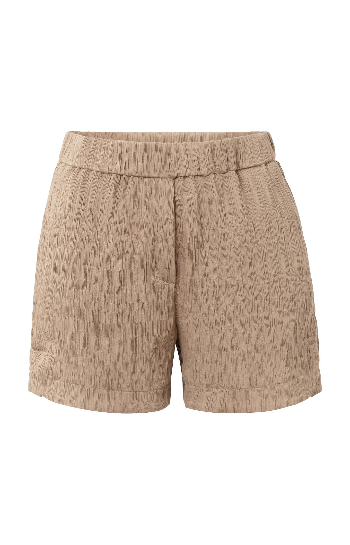 Textured woven shorts with elastic waistband - Type: product