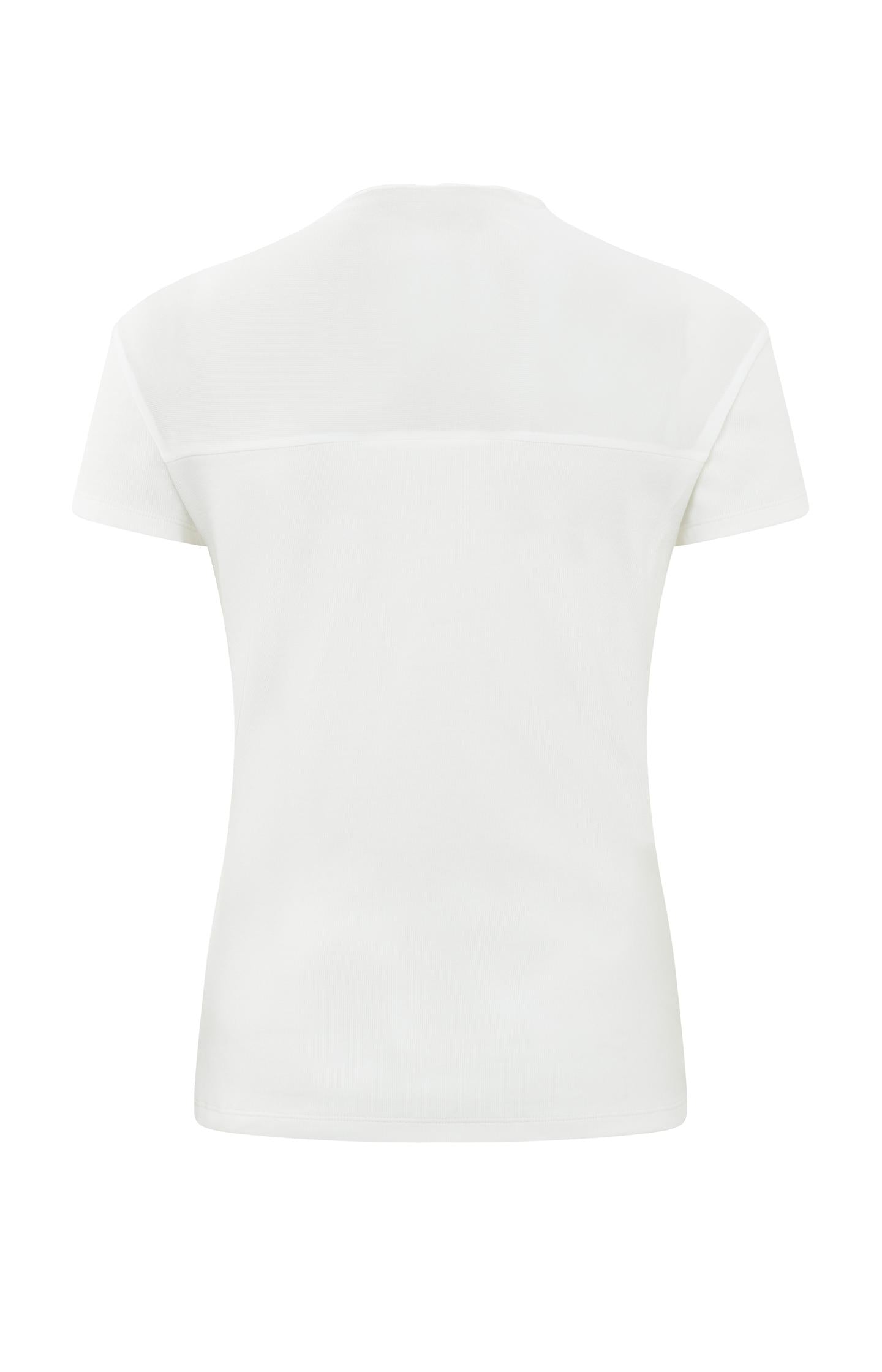 Top with cap sleeves and transparent detail