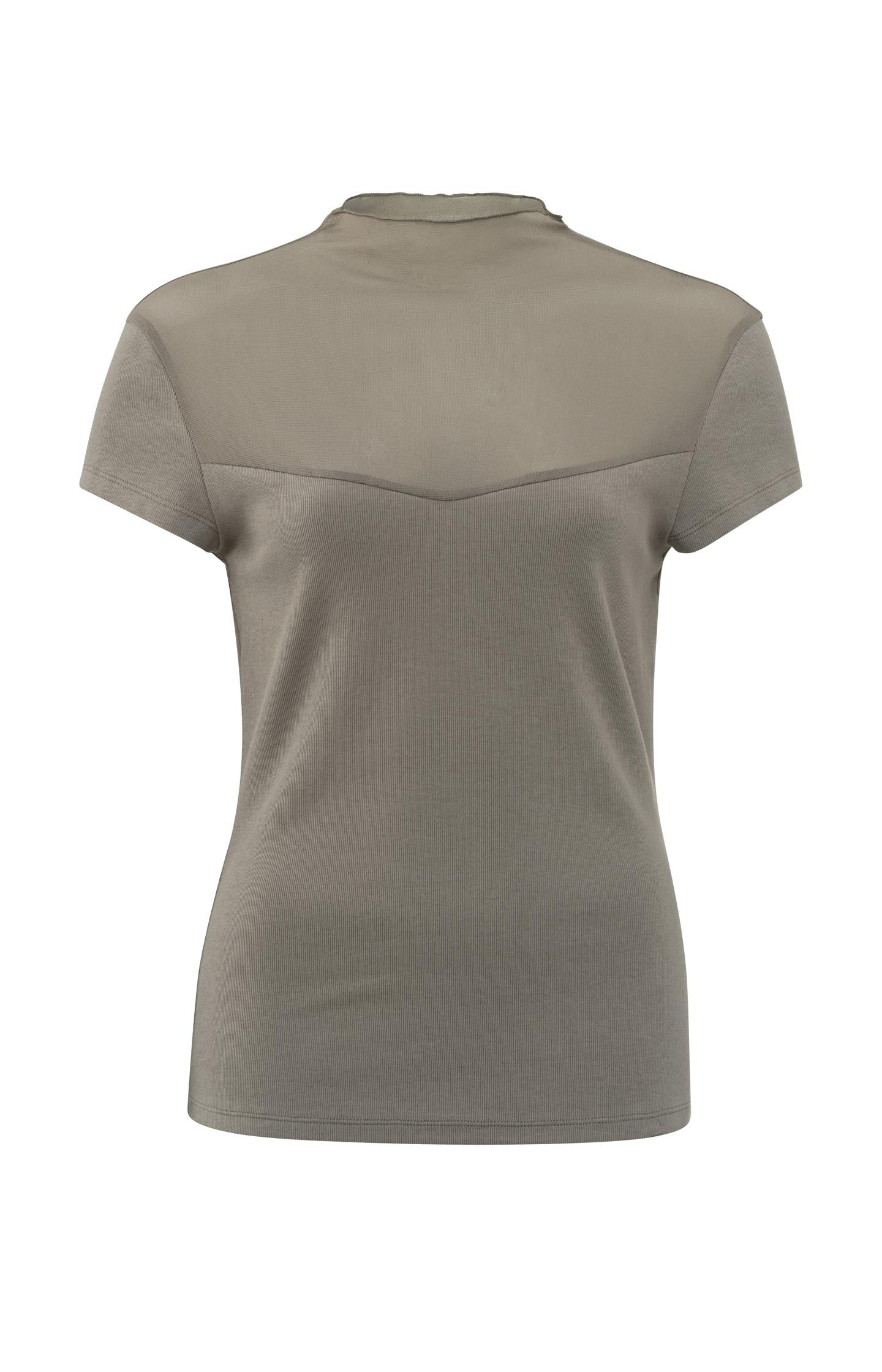 Top with cap sleeves and transparent detail - Type: product