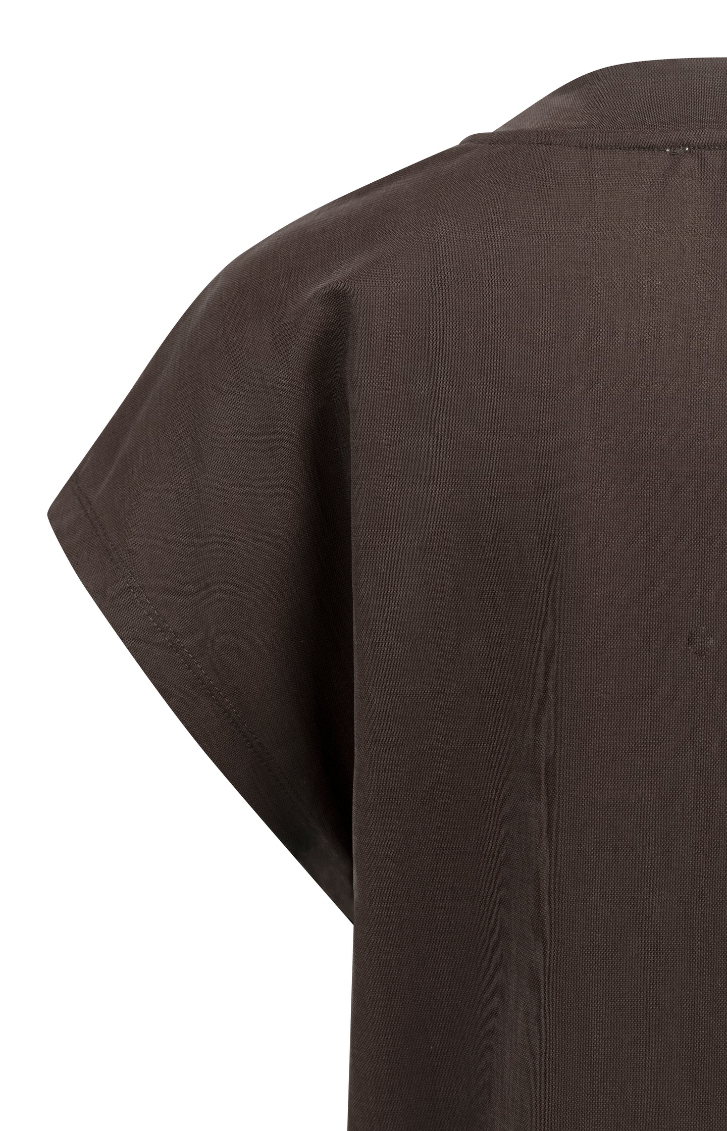 Top with crew neck and cap sleeves