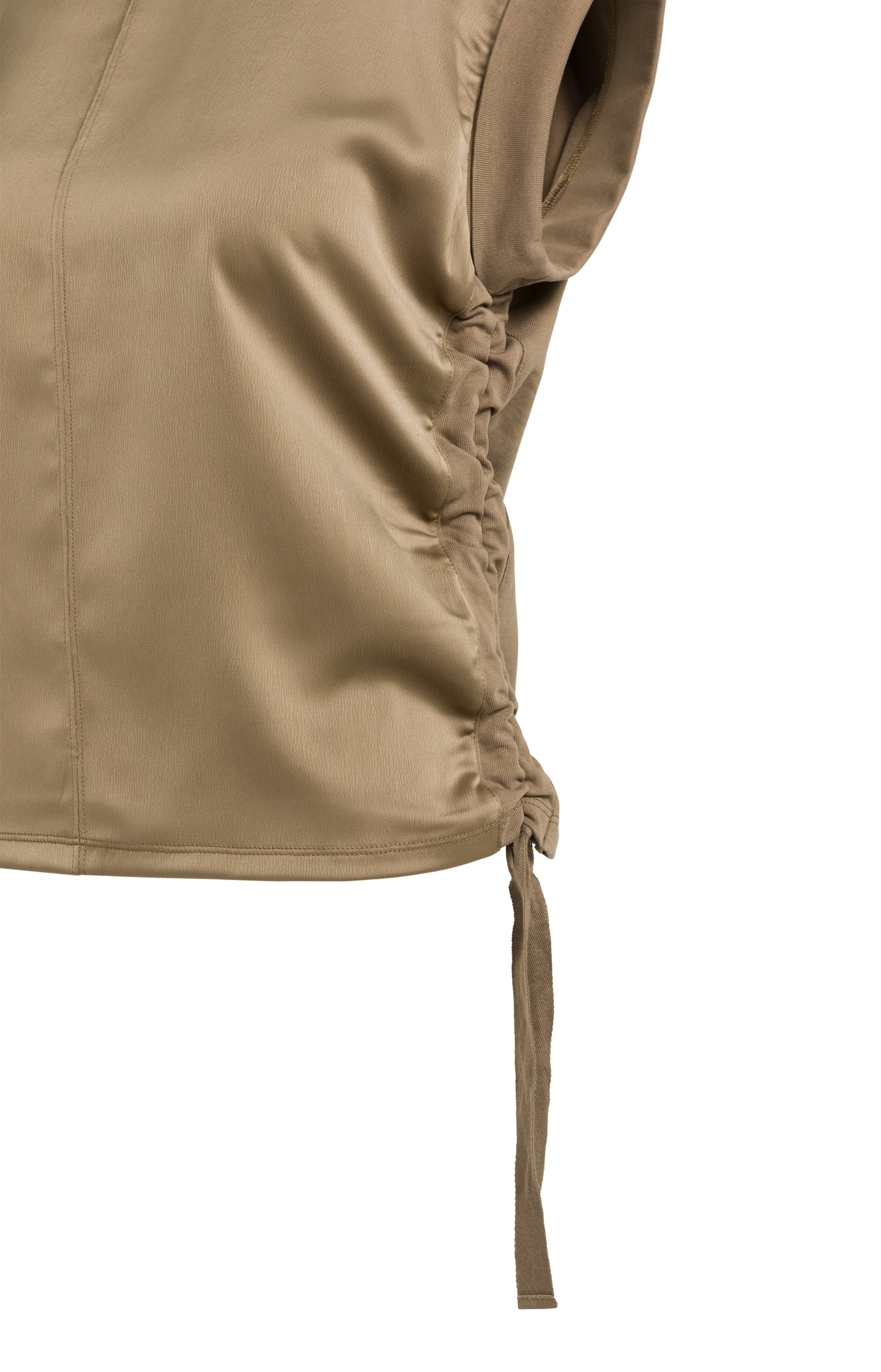 Top with drawstring details and cap sleeves