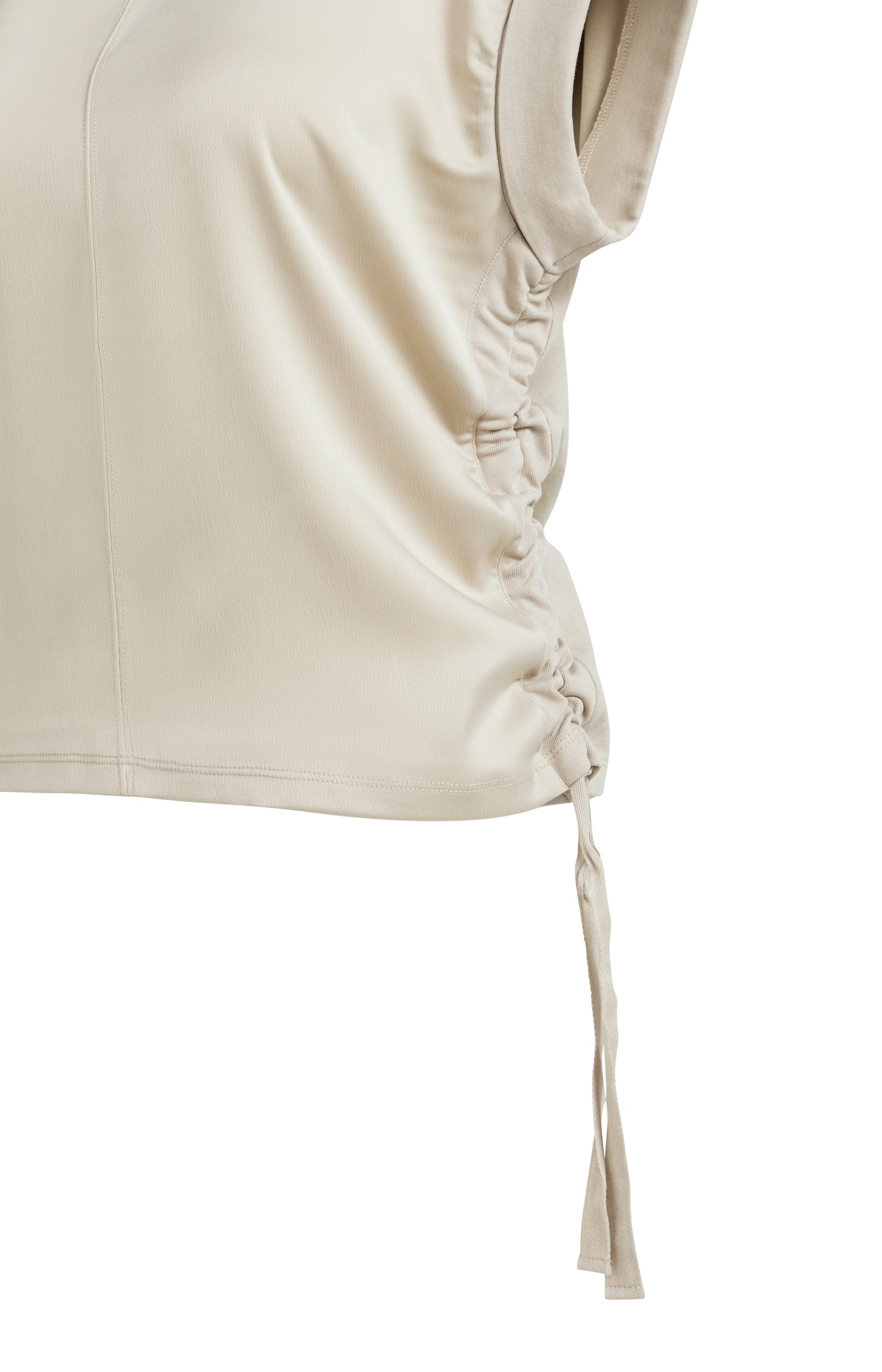 Top with drawstring details and cap sleeves