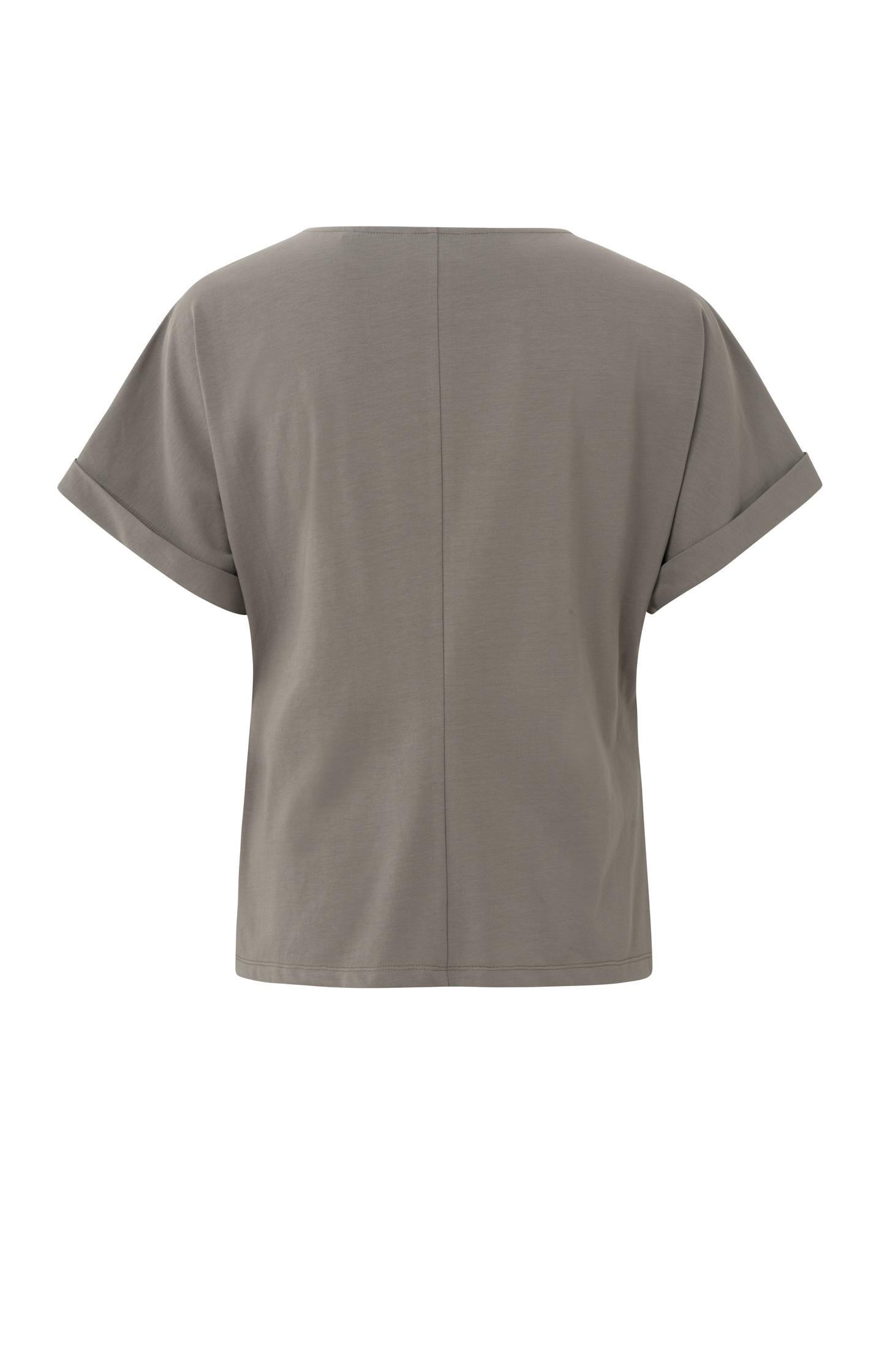 Top with round neck, short sleeves and knotted detail