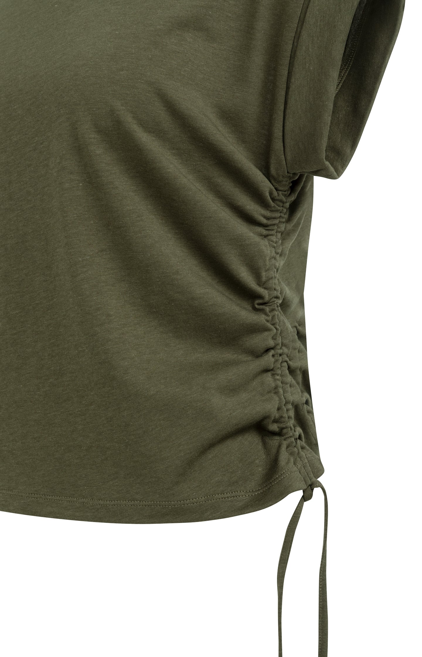 Top with short sleeves and adjustable cords
