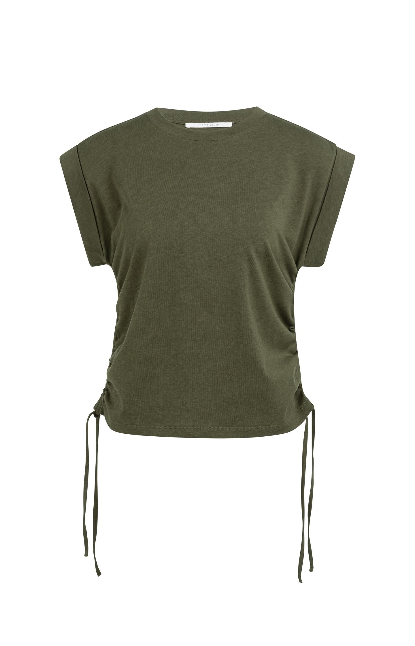 Top with short sleeves and adjustable cords - Type: product