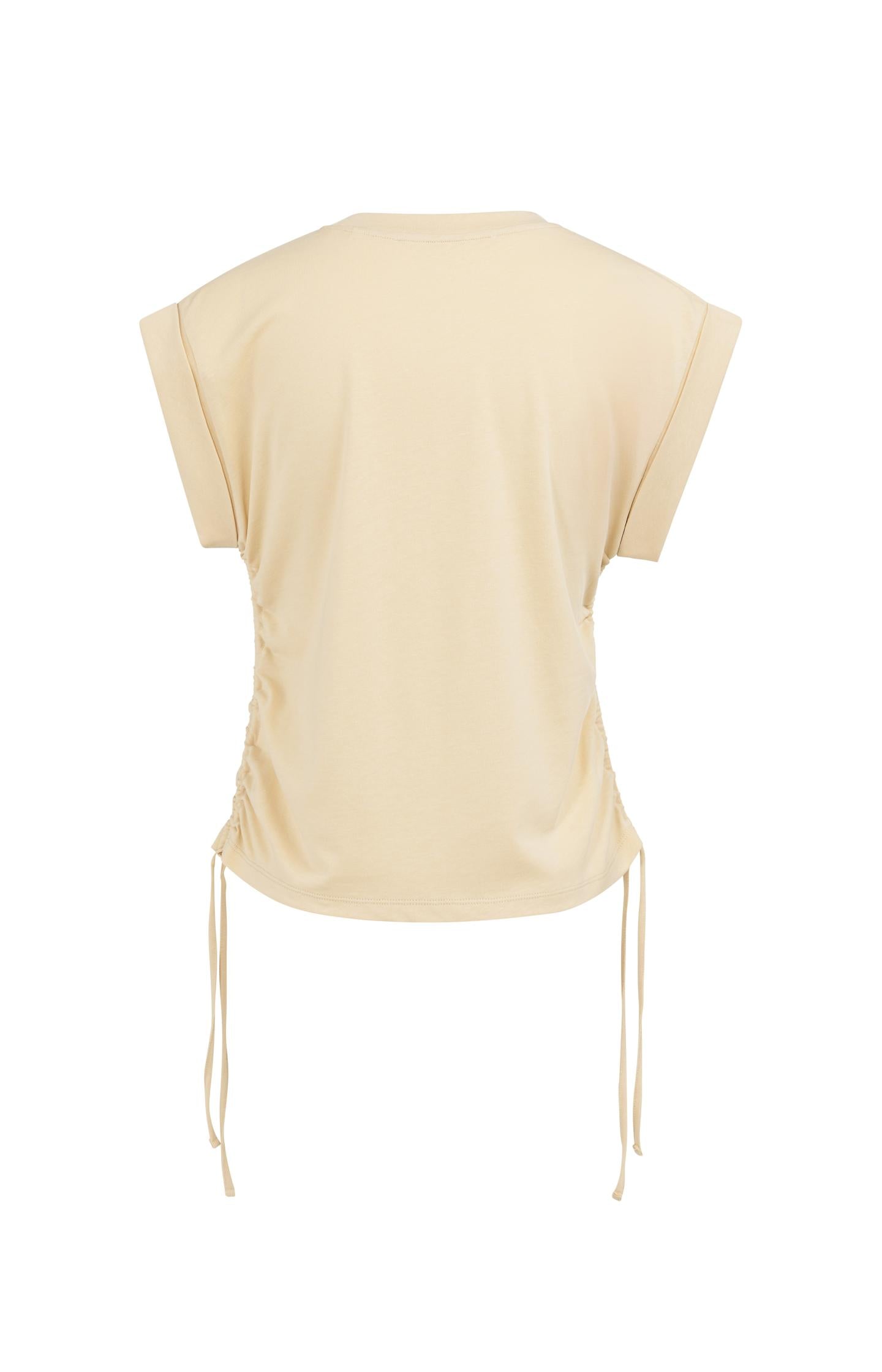 Top with short sleeves and adjustable cords