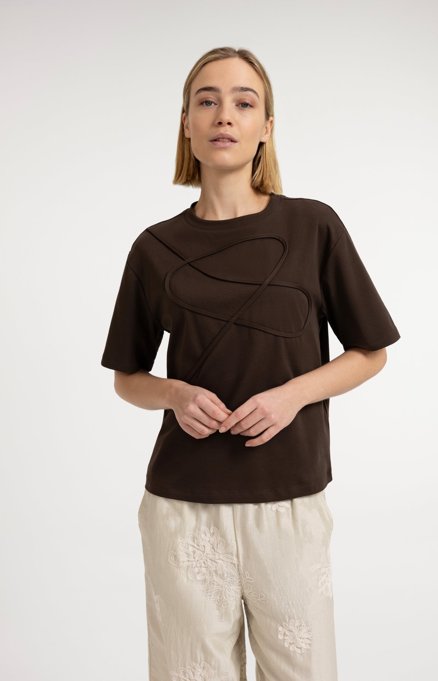 Top with stitched detail