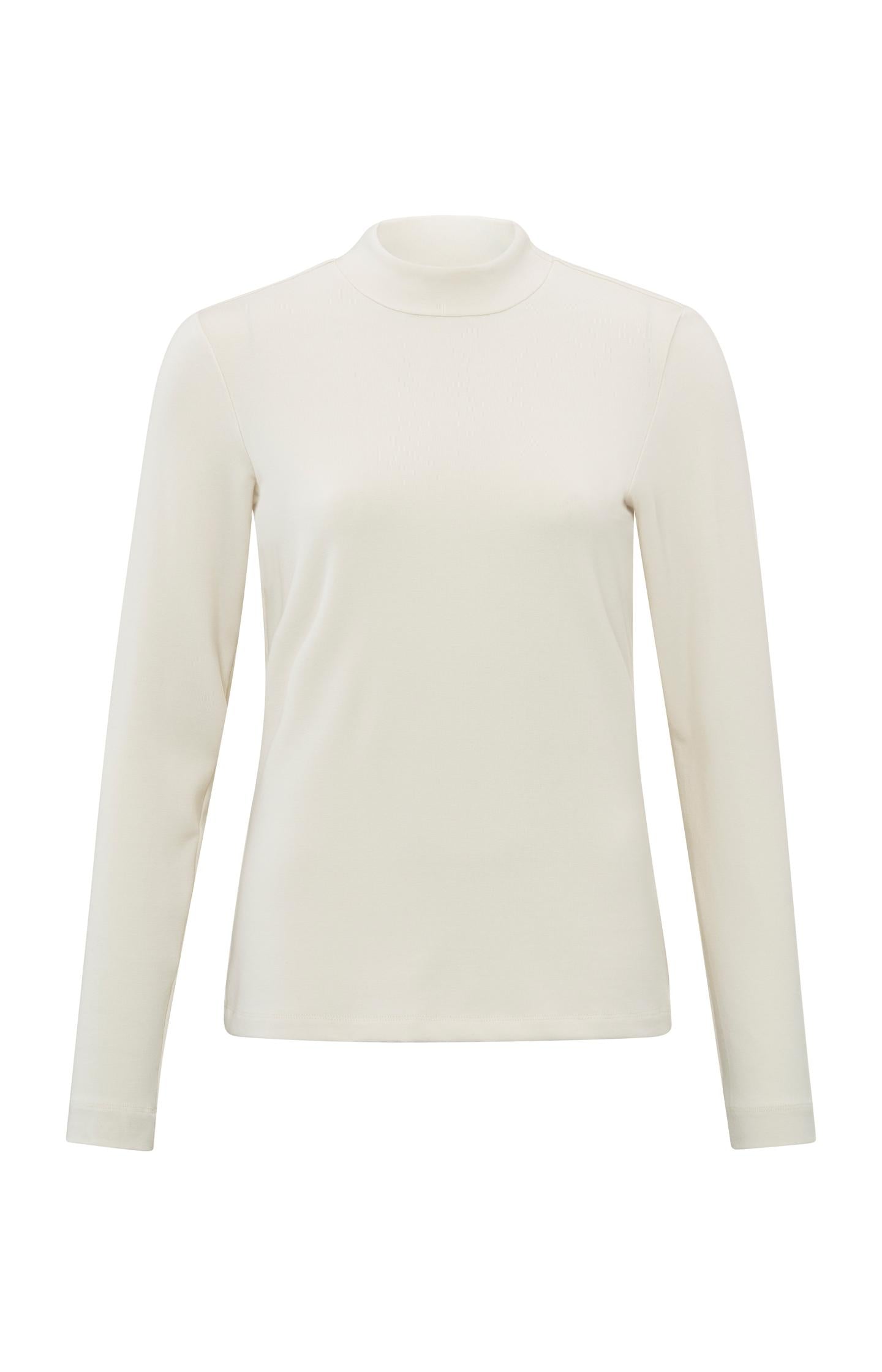 Top with turtleneck and long sleeves in a fitted fit - Type: product