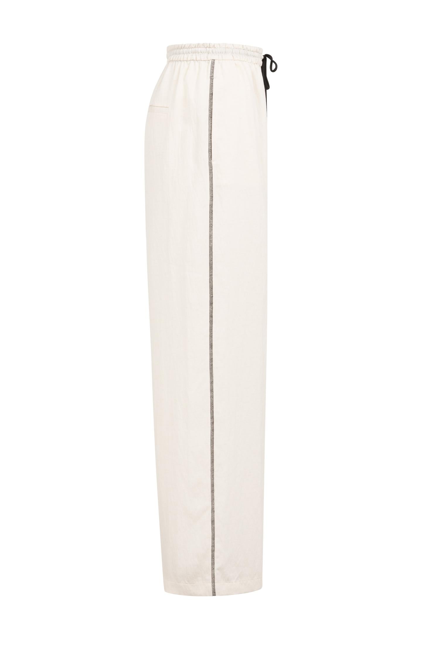 Trousers with wide legs and contrast stitching  L30 - Type: product