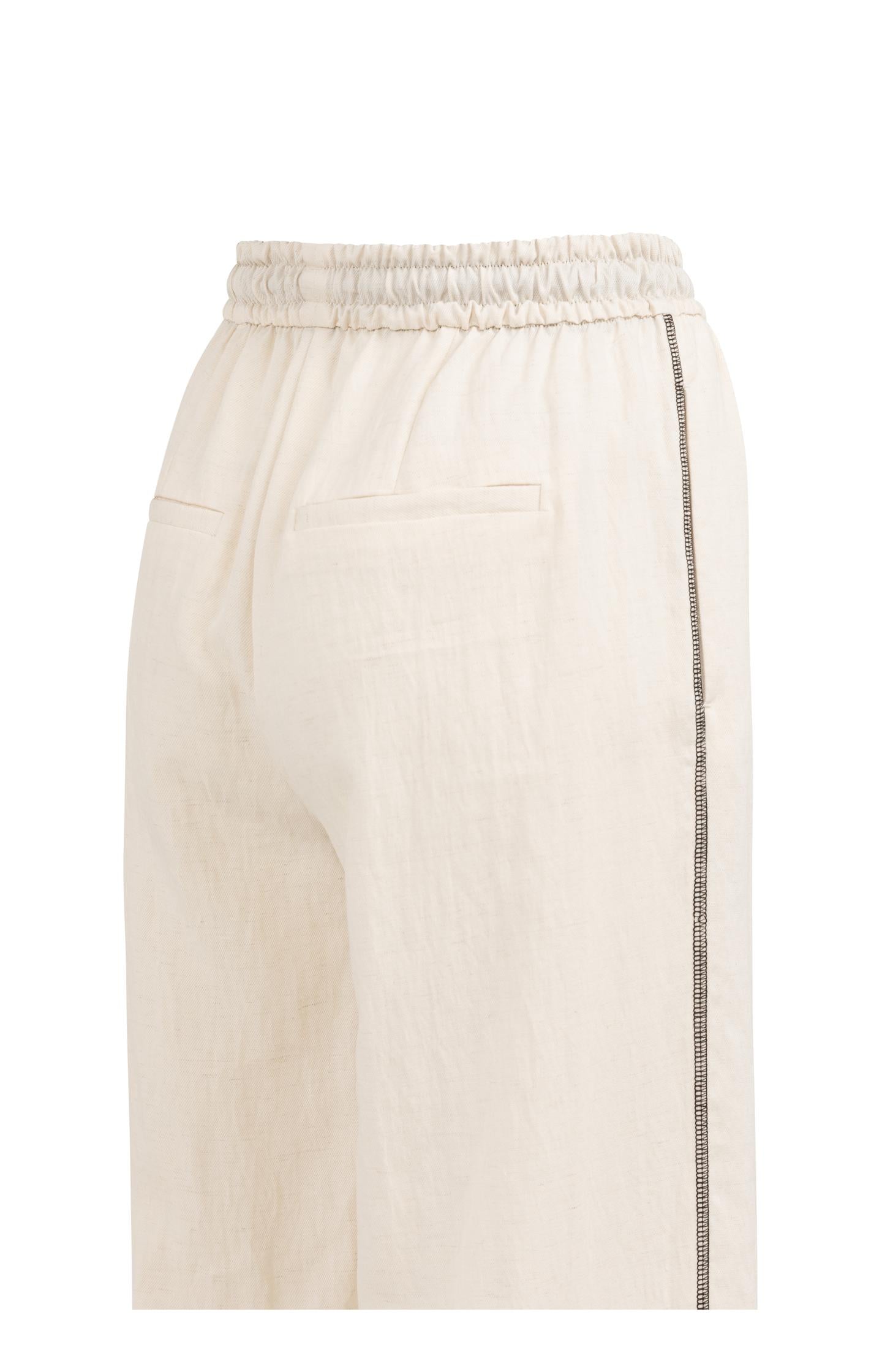 Trousers with wide legs and contrast stitching  L32