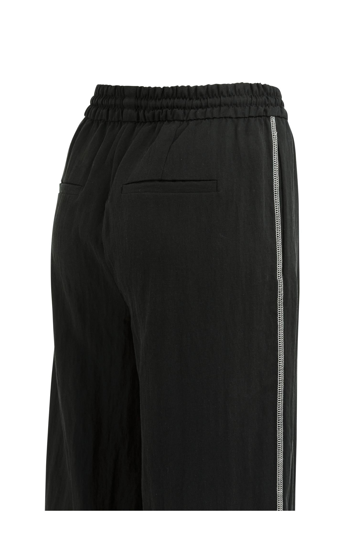 Trousers with wide legs and contrast stitching  L32