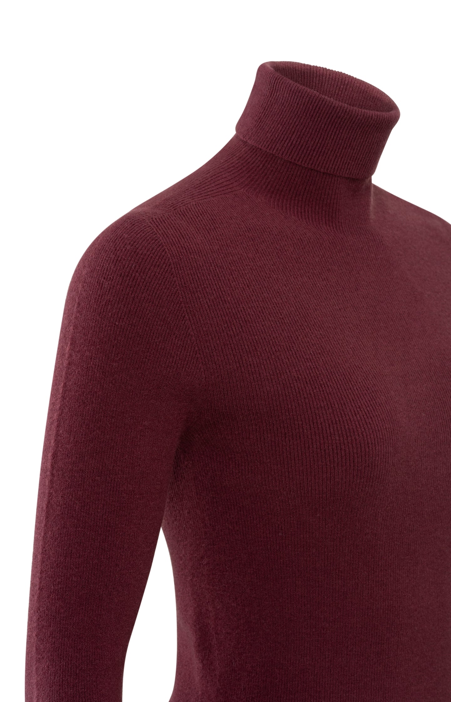 Turtleneck sweater with slim fit in ribbed structure