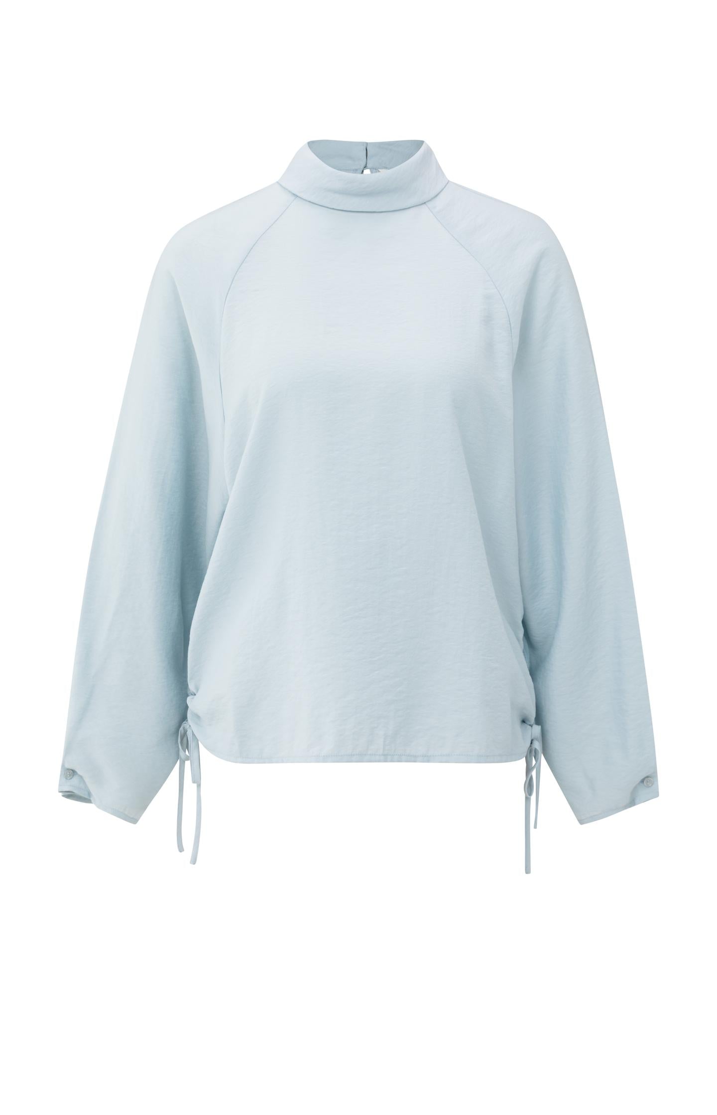 Turtleneck top with side drawstrings and long sleeves - Type: product
