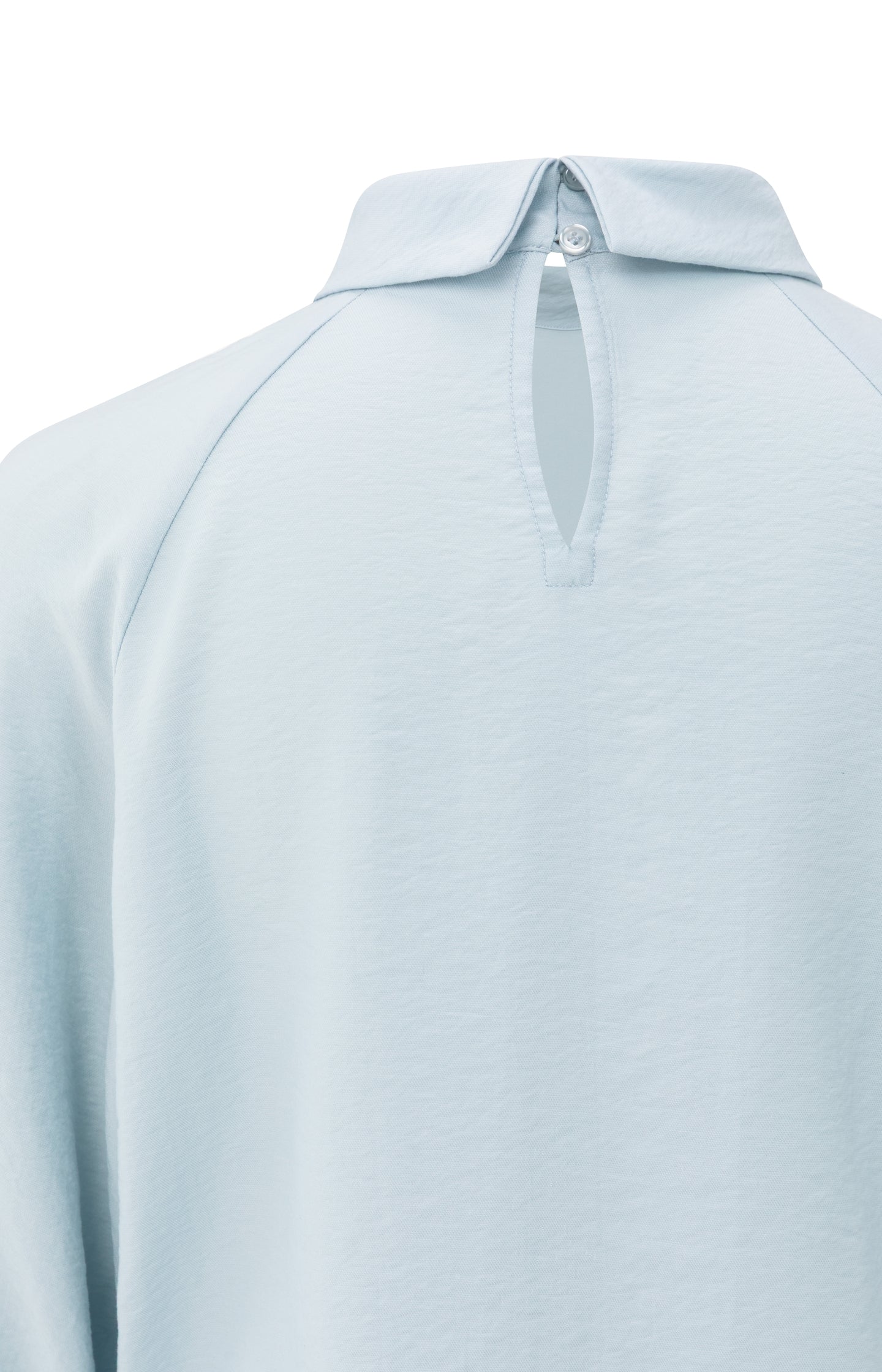 Turtleneck top with side drawstrings and long sleeves