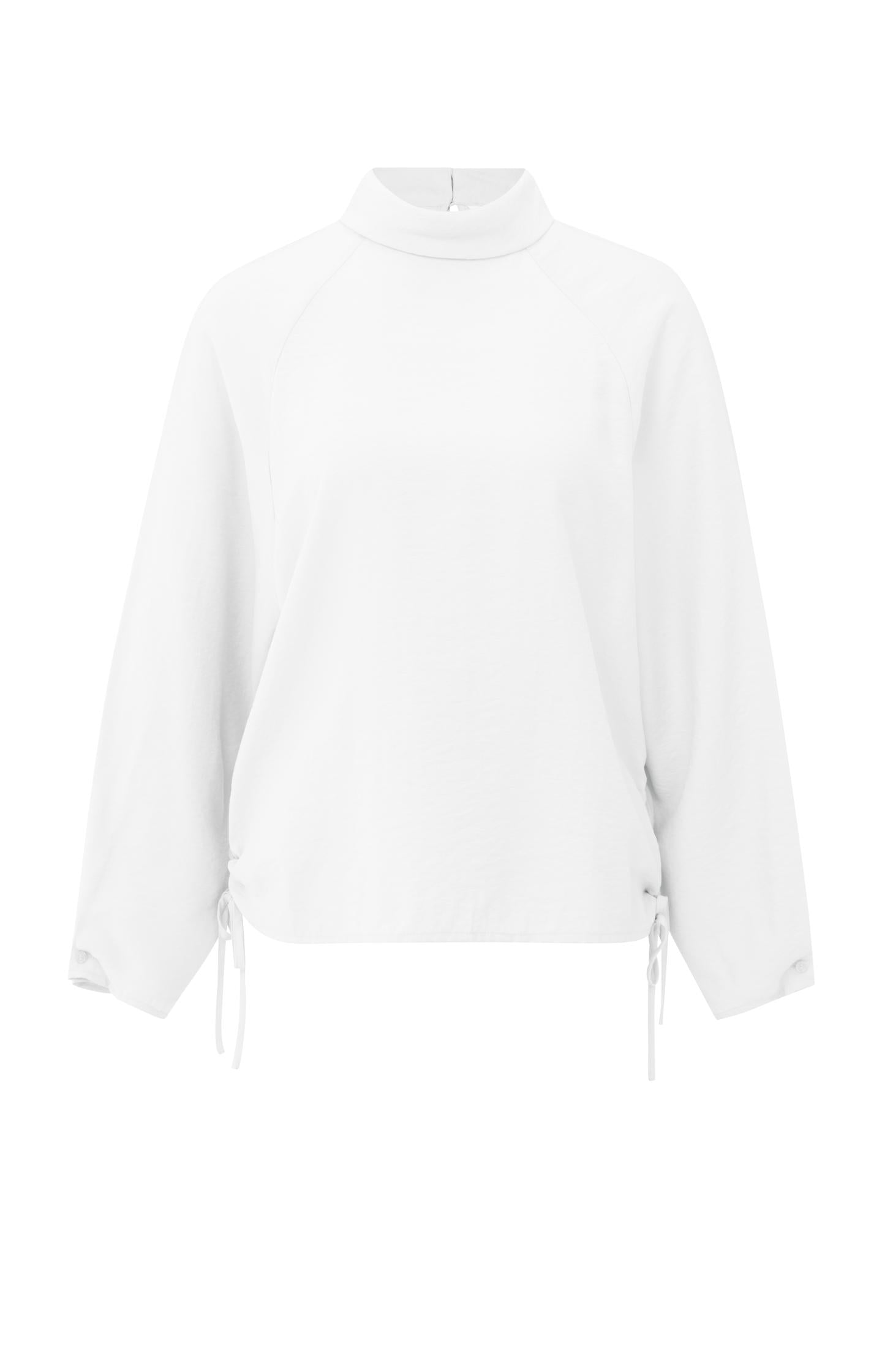 Turtleneck top with side drawstrings and long sleeves - Type: product