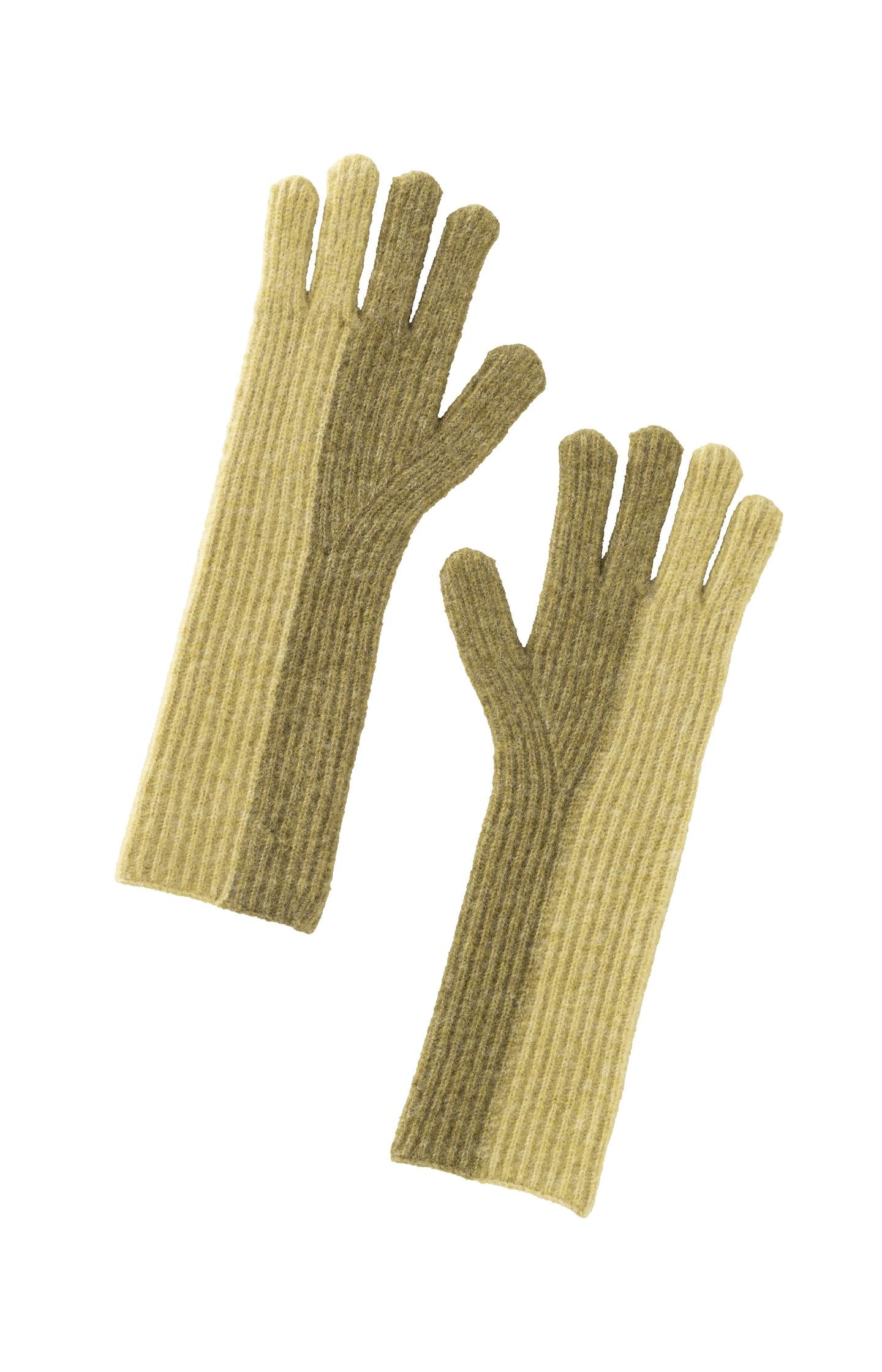 Two-tone knitted gloves