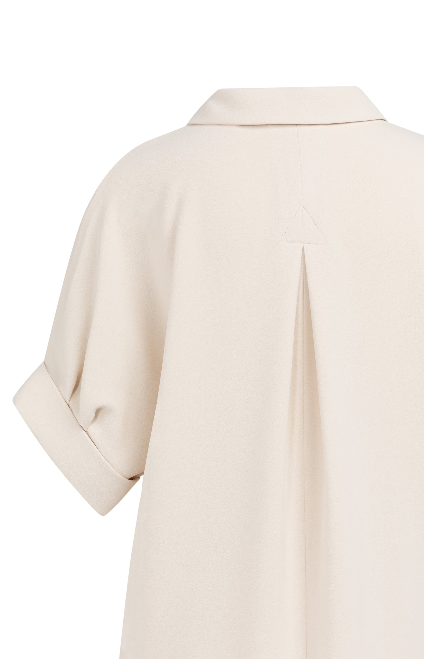 V-neck dress with pleated sleeves and loose fit - Type: lookbook