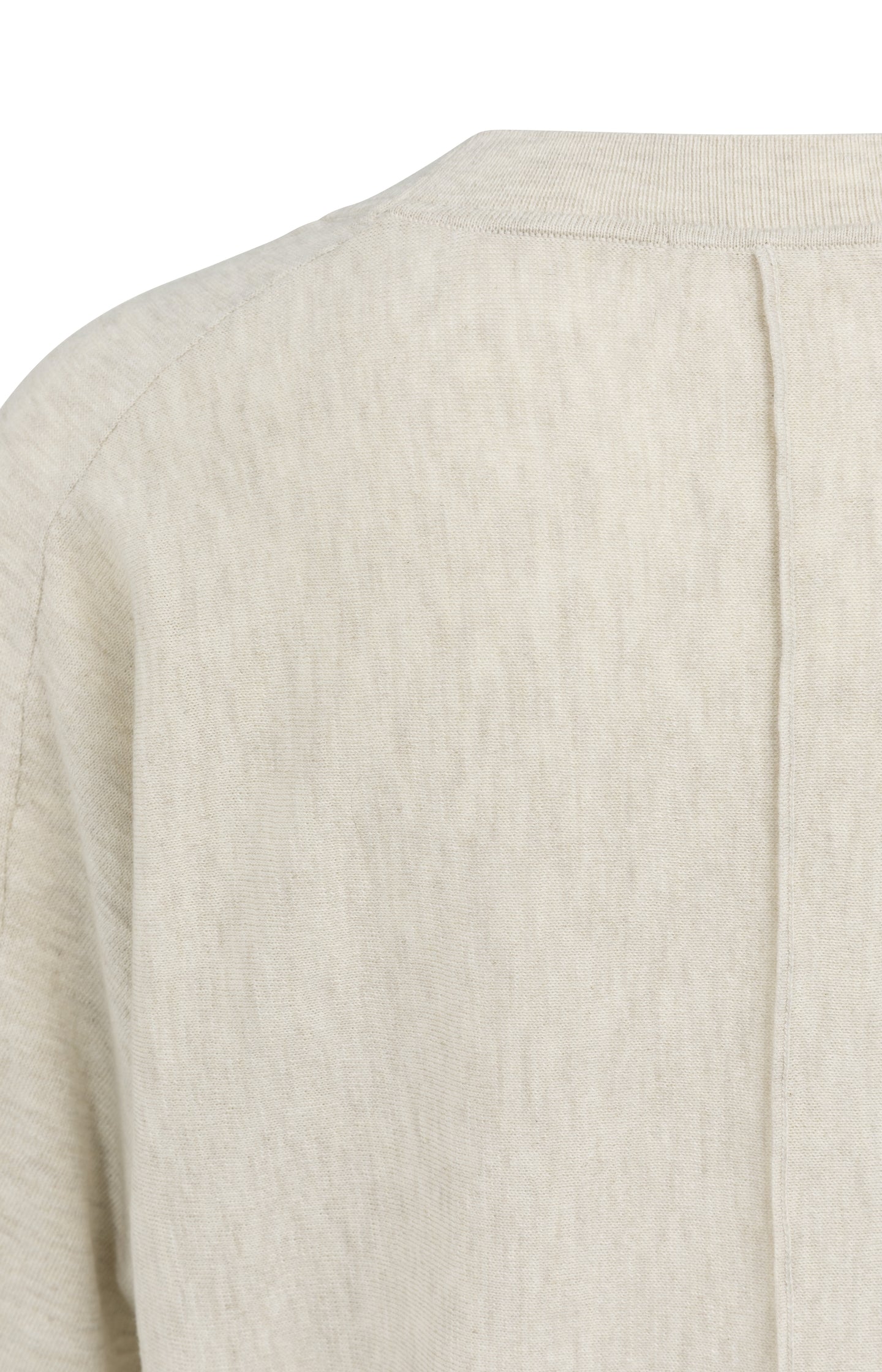 V-neck sweater with three-quarter sleeves and seam details