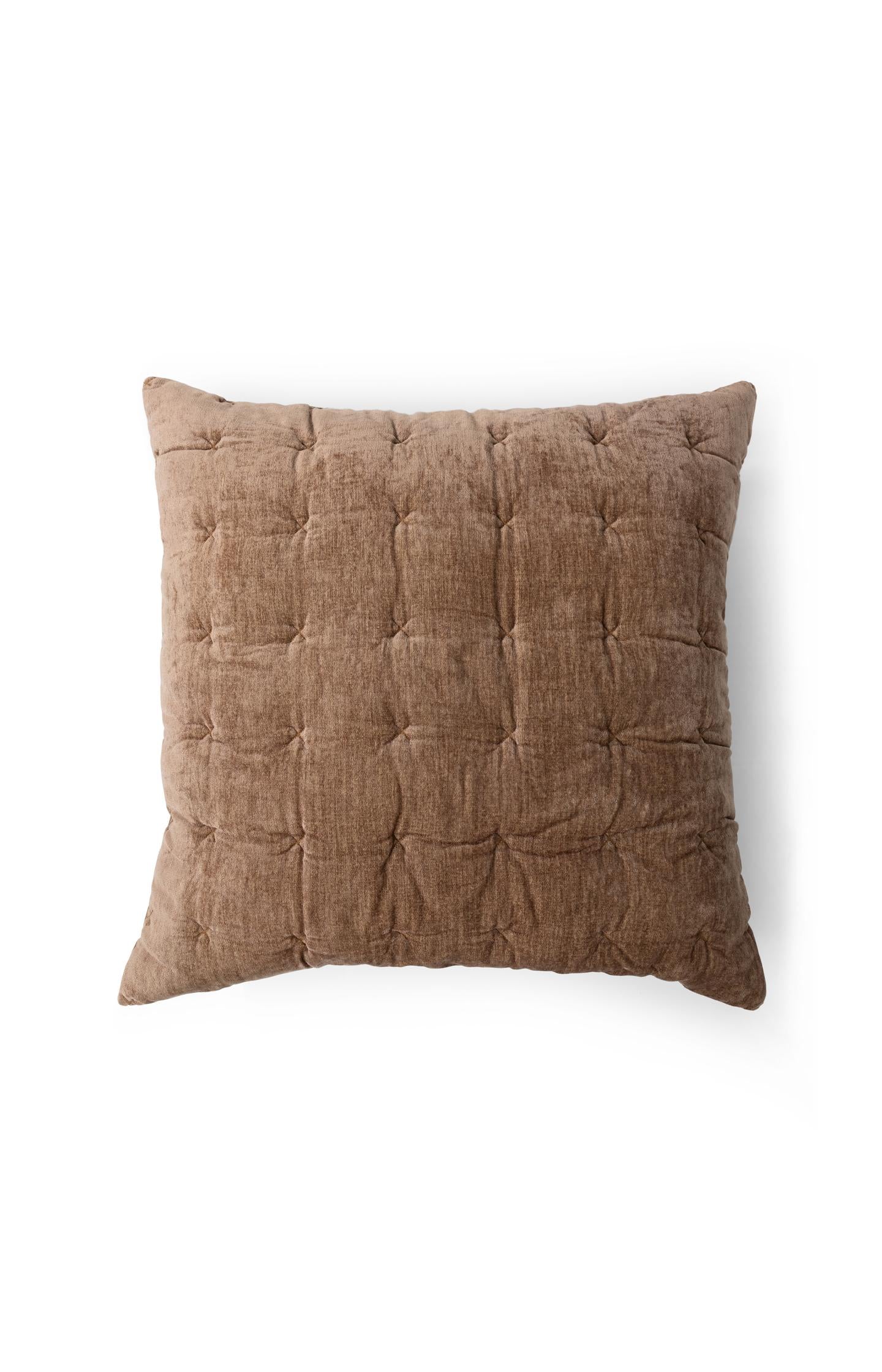 Velvet cushion with quilted details - Type: product