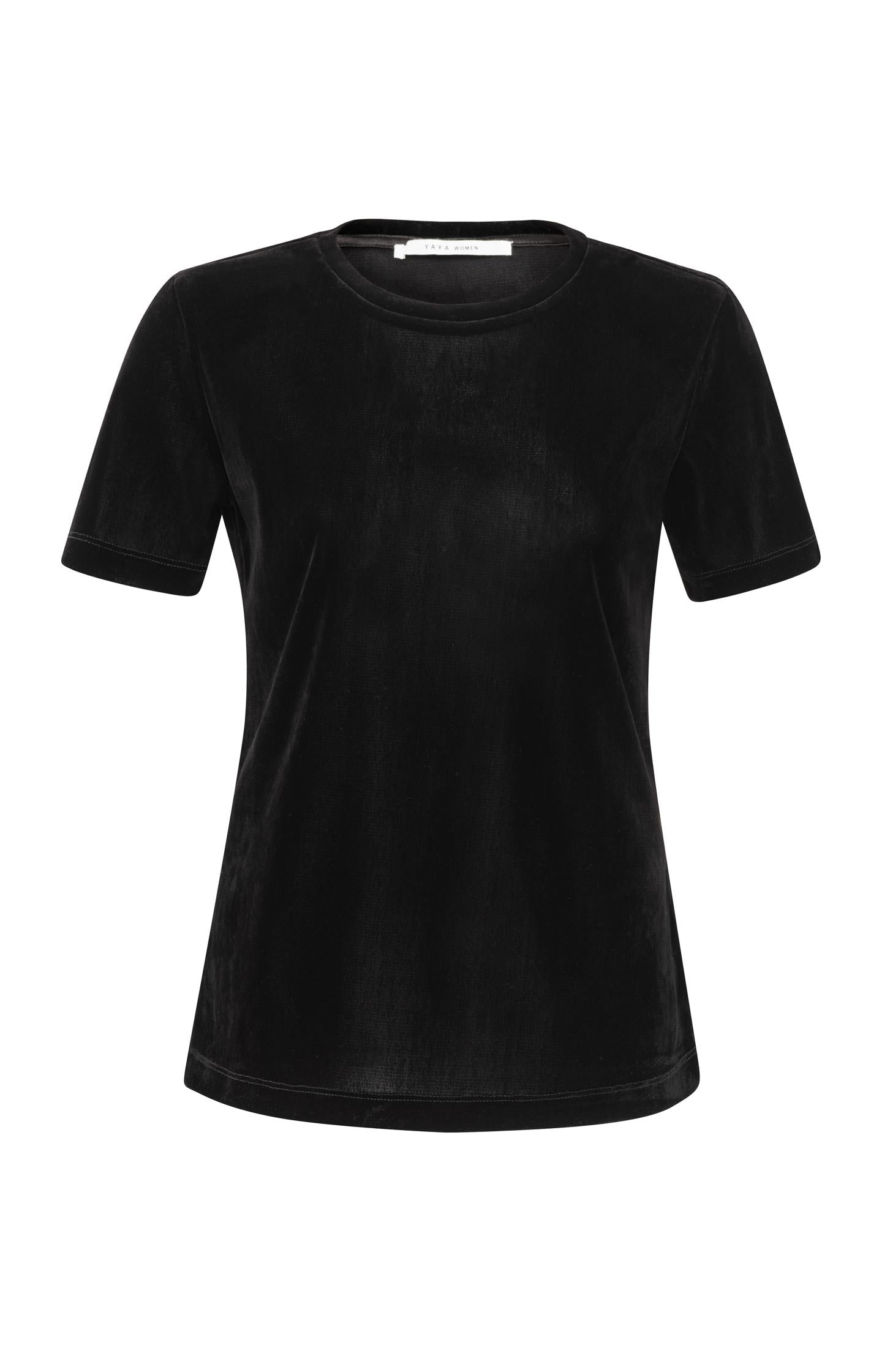 Velvet mesh T-shirt with short sleeves - Type: product