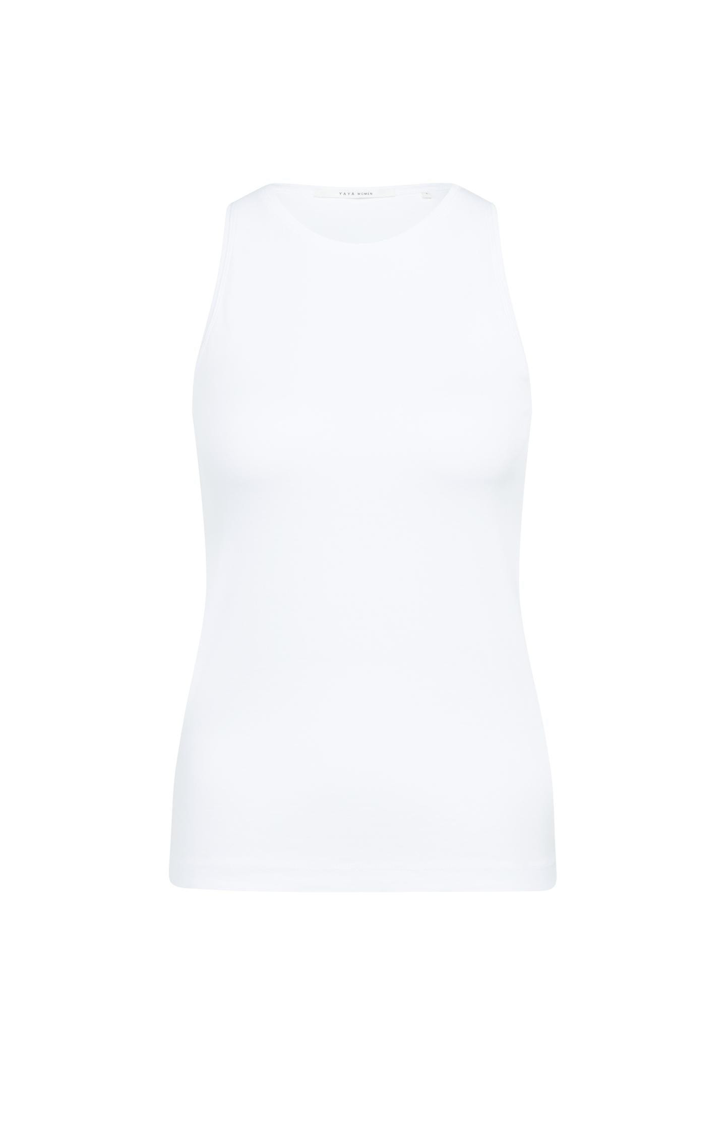 White halter top made of soft fabric - Type: product