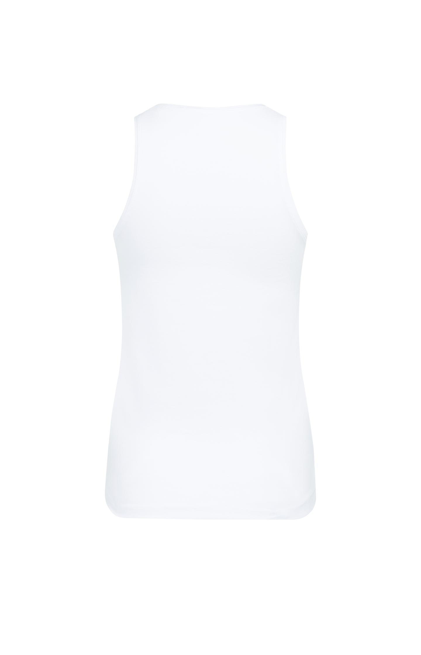White halter top made of soft fabric