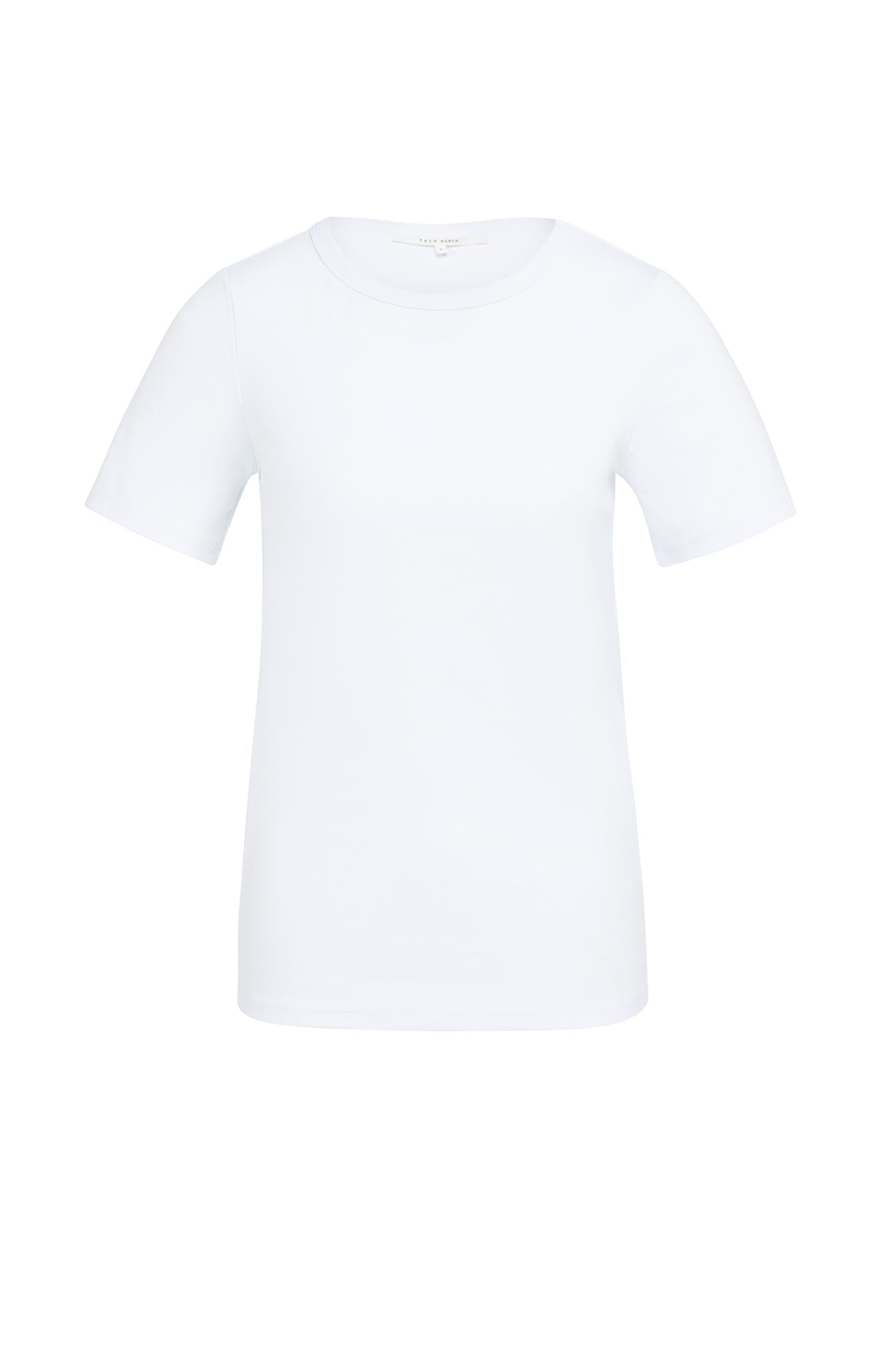 White T-shirt with short sleeves and crew neck - Type: product