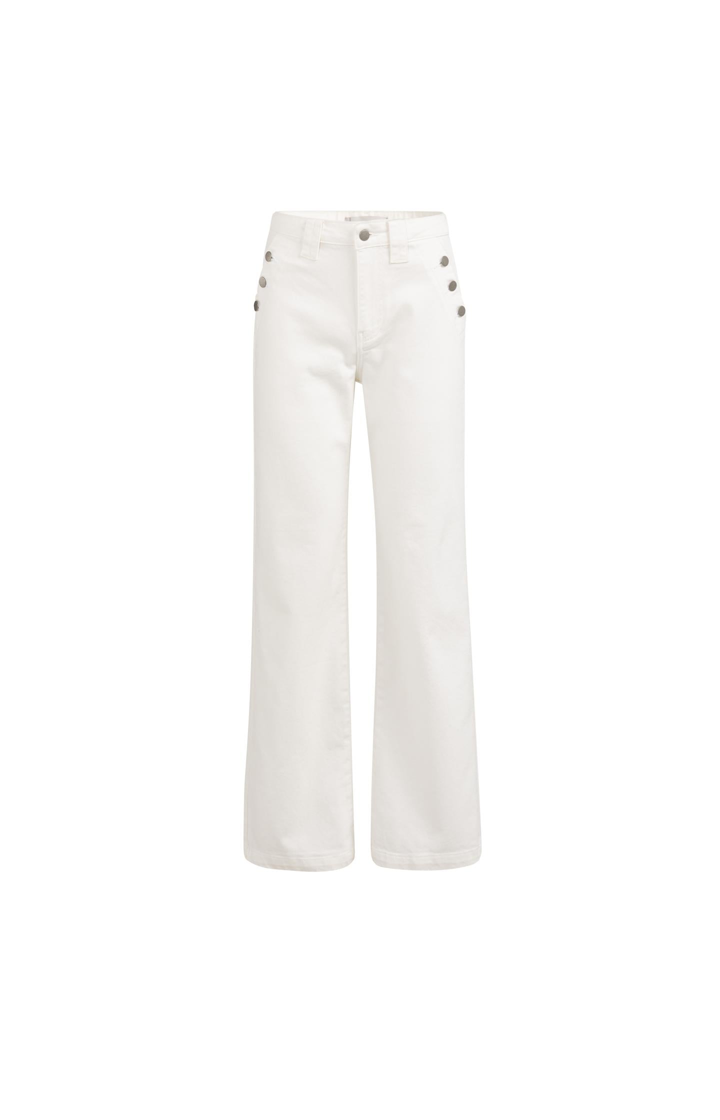 Wide leg denim trousers with button details (L34) - Type: product