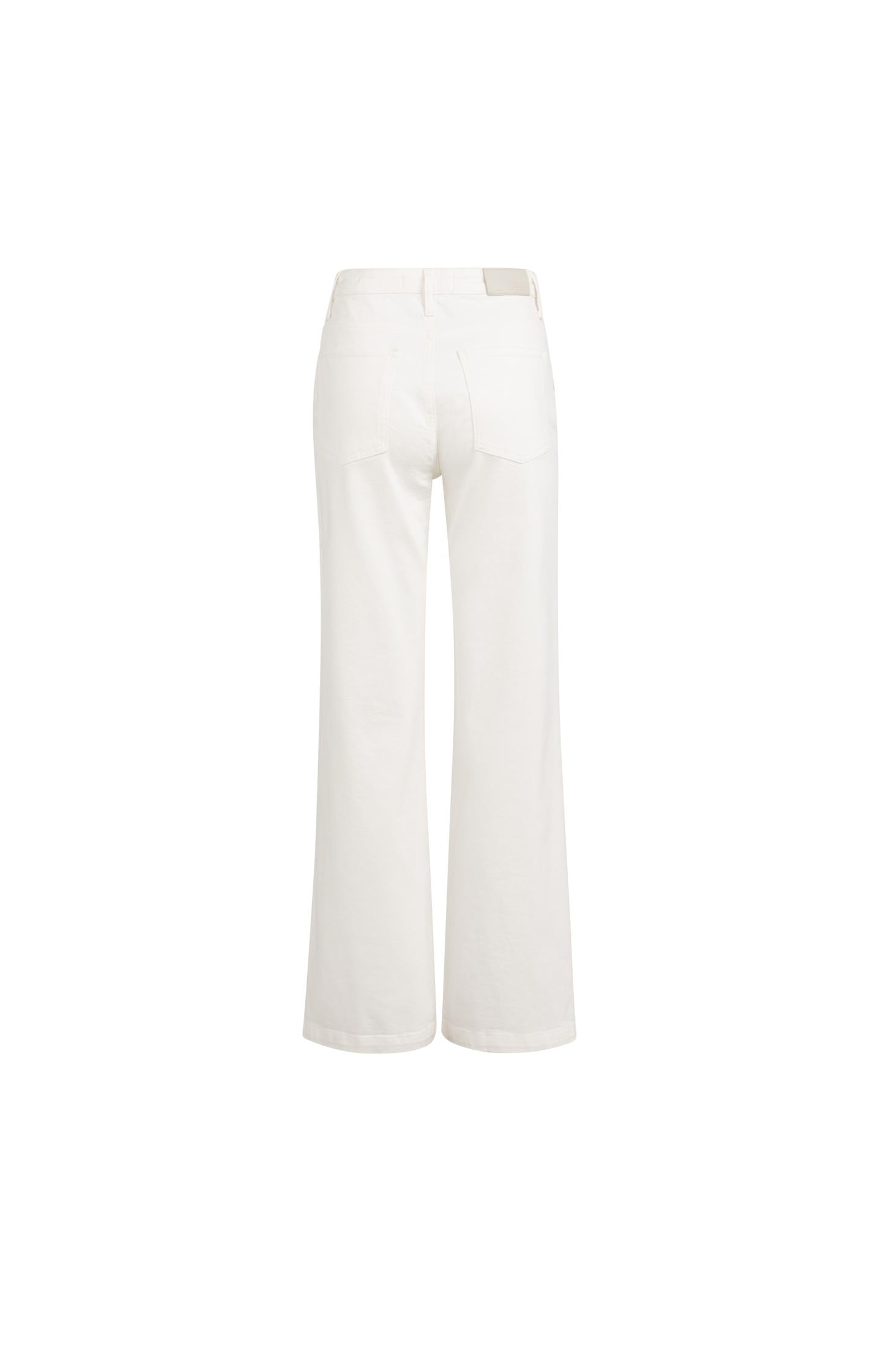 Wide leg denim trousers with button details (L34)
