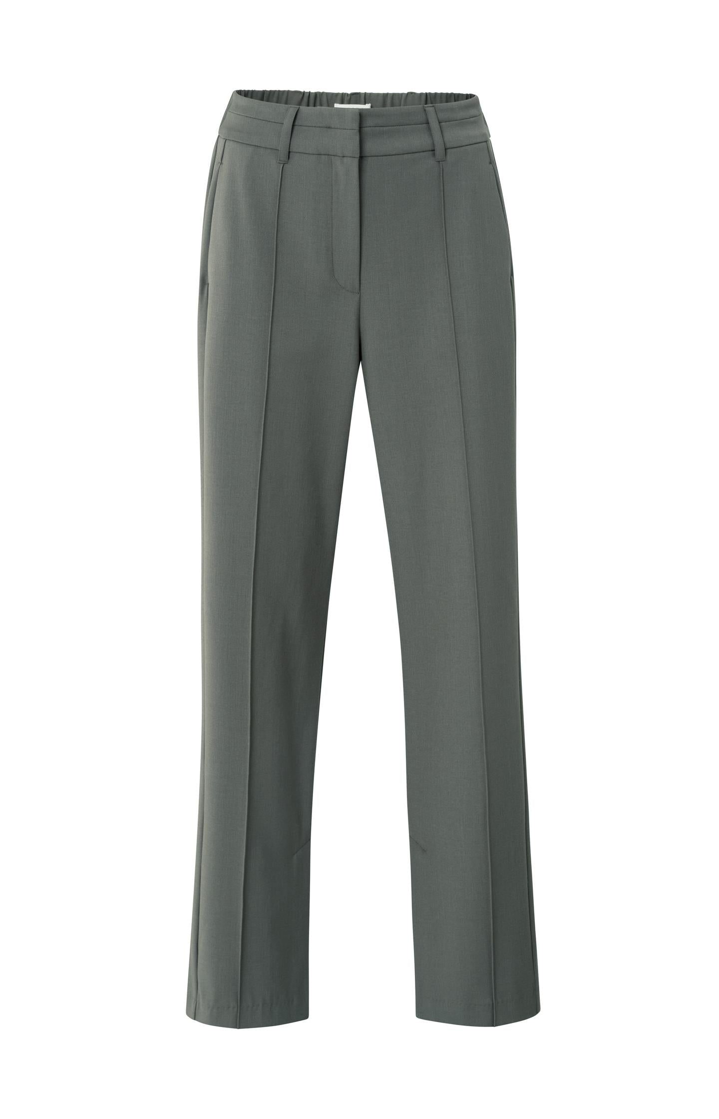 Wide leg trousers with decorative seams and slit - Type: product